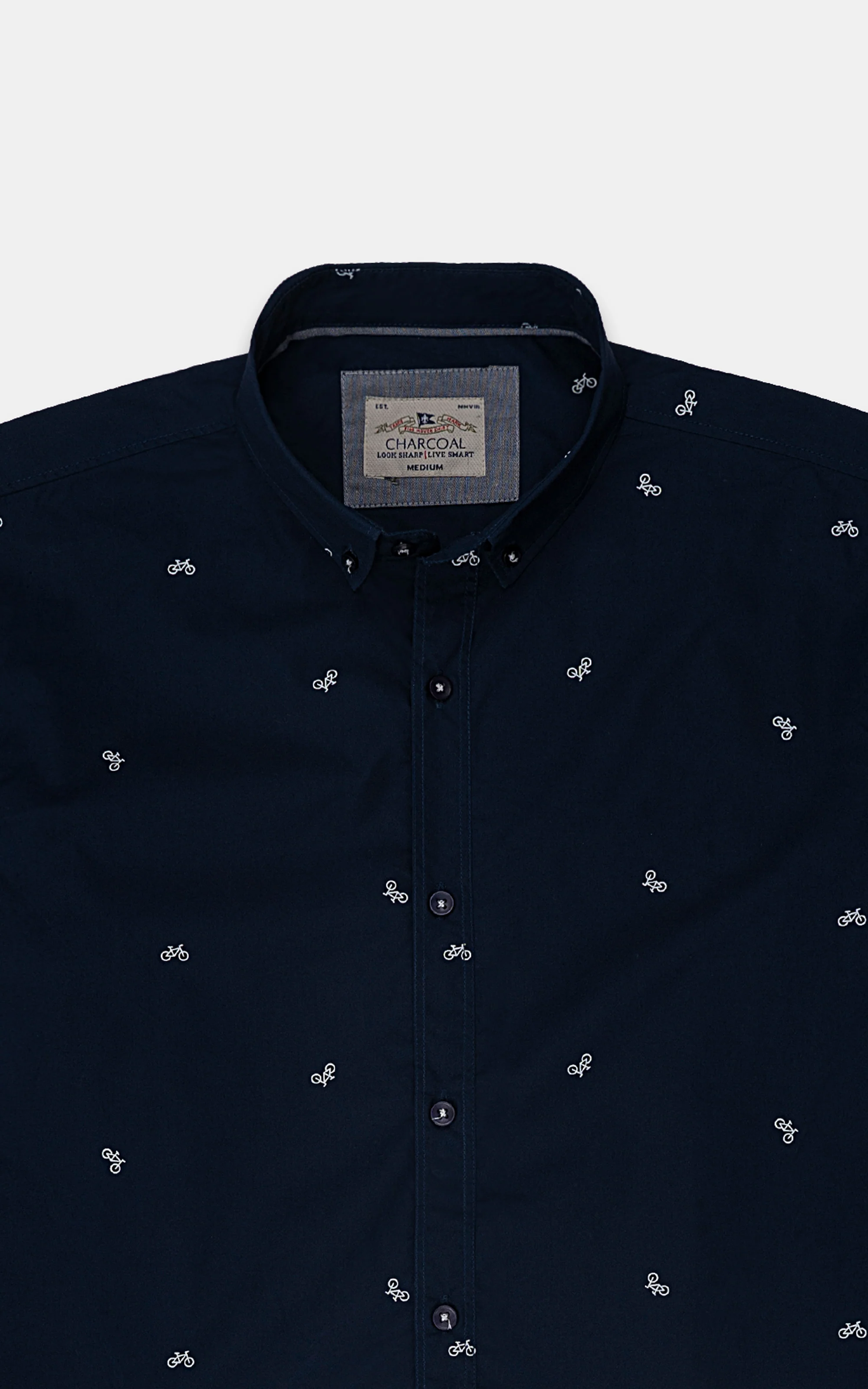 CASUAL SHIRT NAVY PRINTED - Image 2