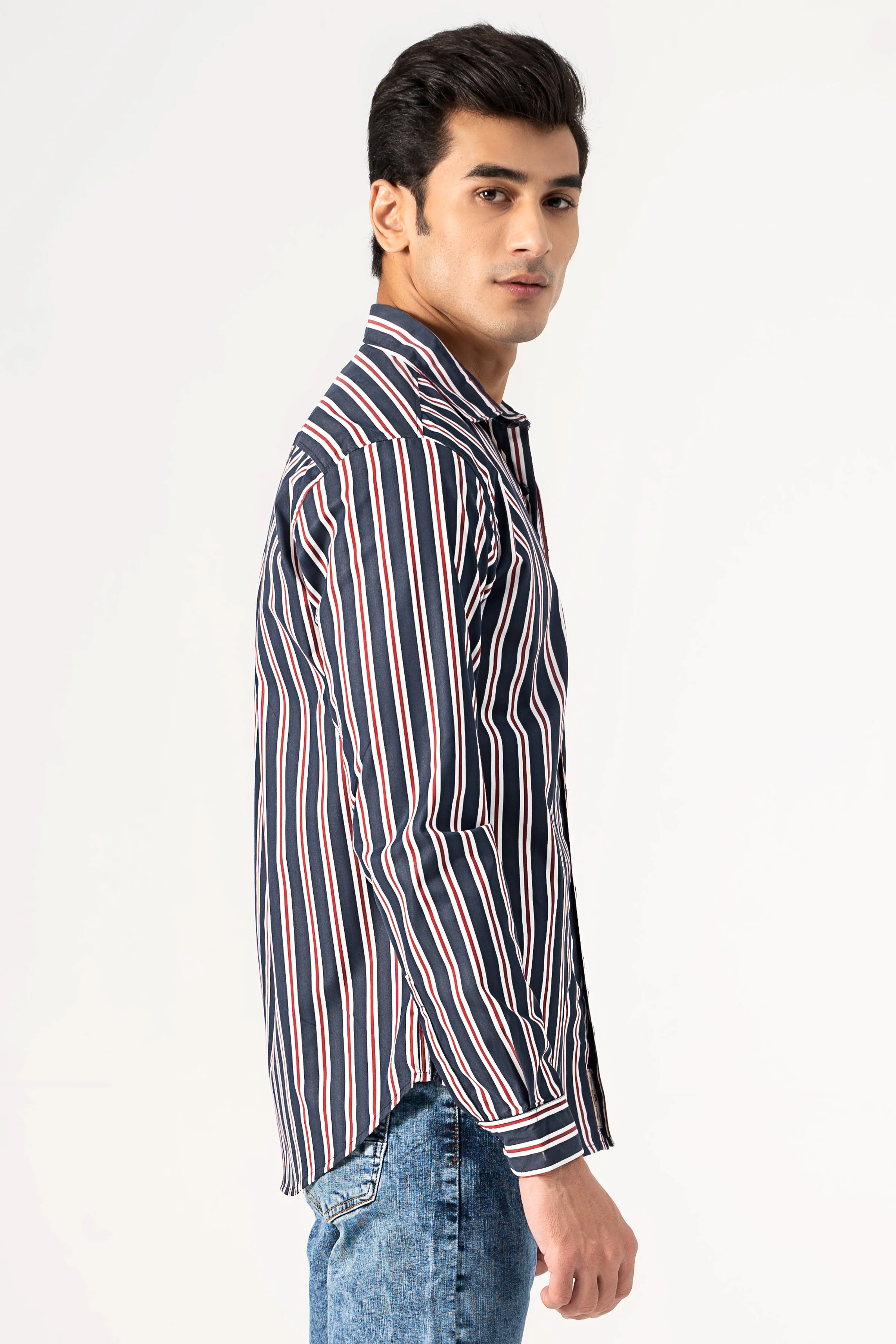 CASUAL SHIRT NAVY STRIPER - Image 3