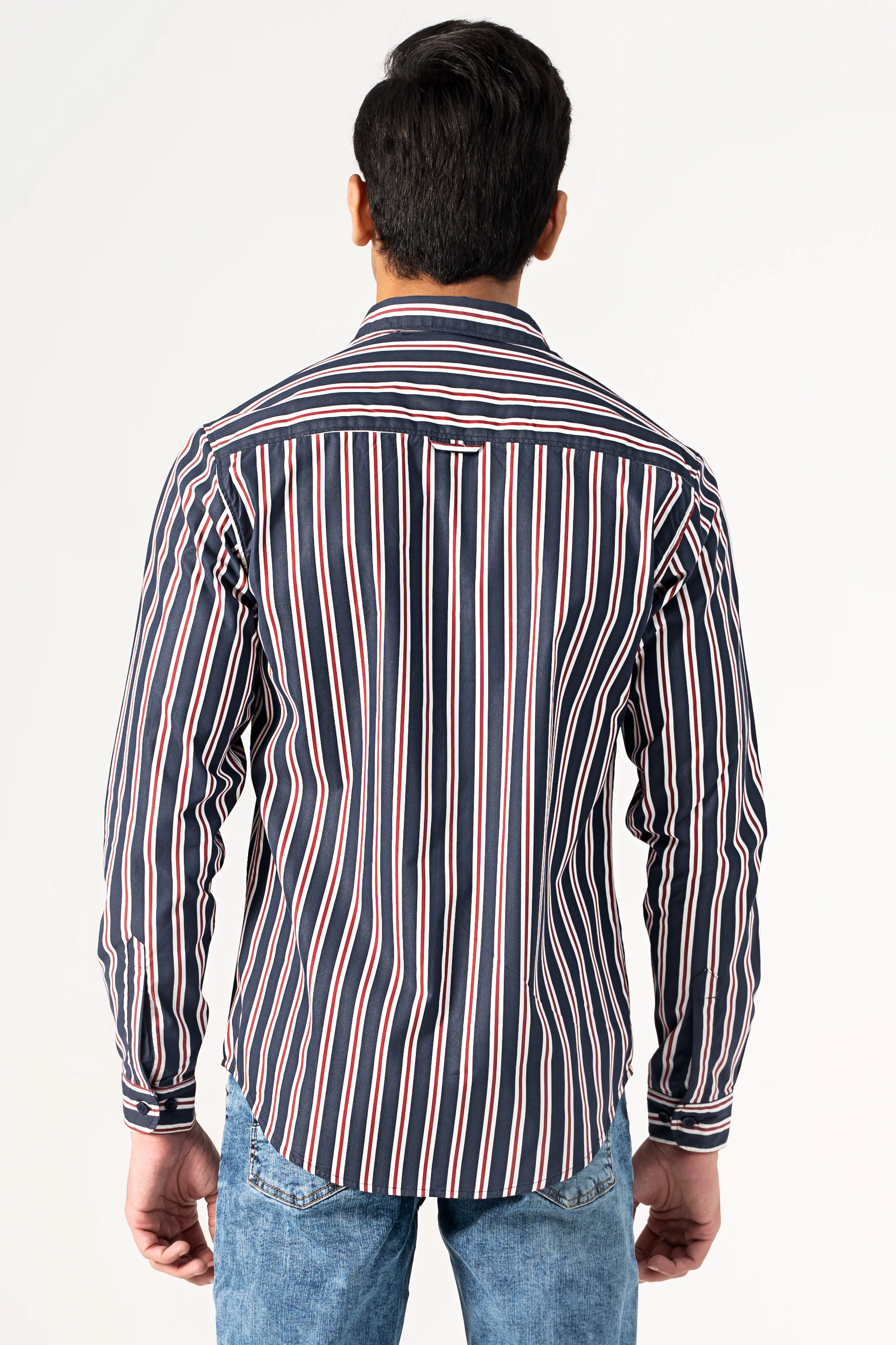 CASUAL SHIRT NAVY STRIPER - Image 4