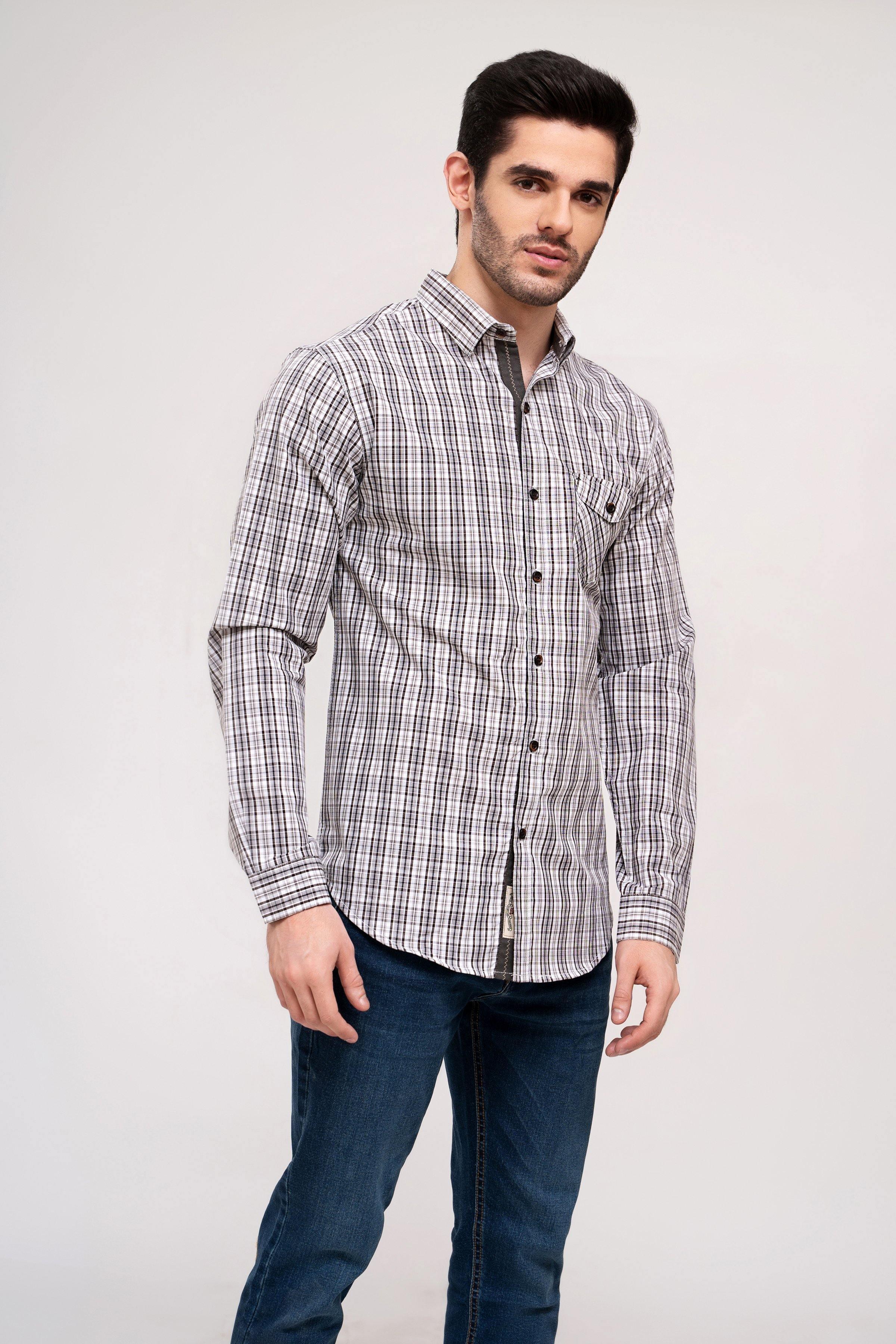 CASUAL SHIRT OFF WHITE OLIVE - Image 3
