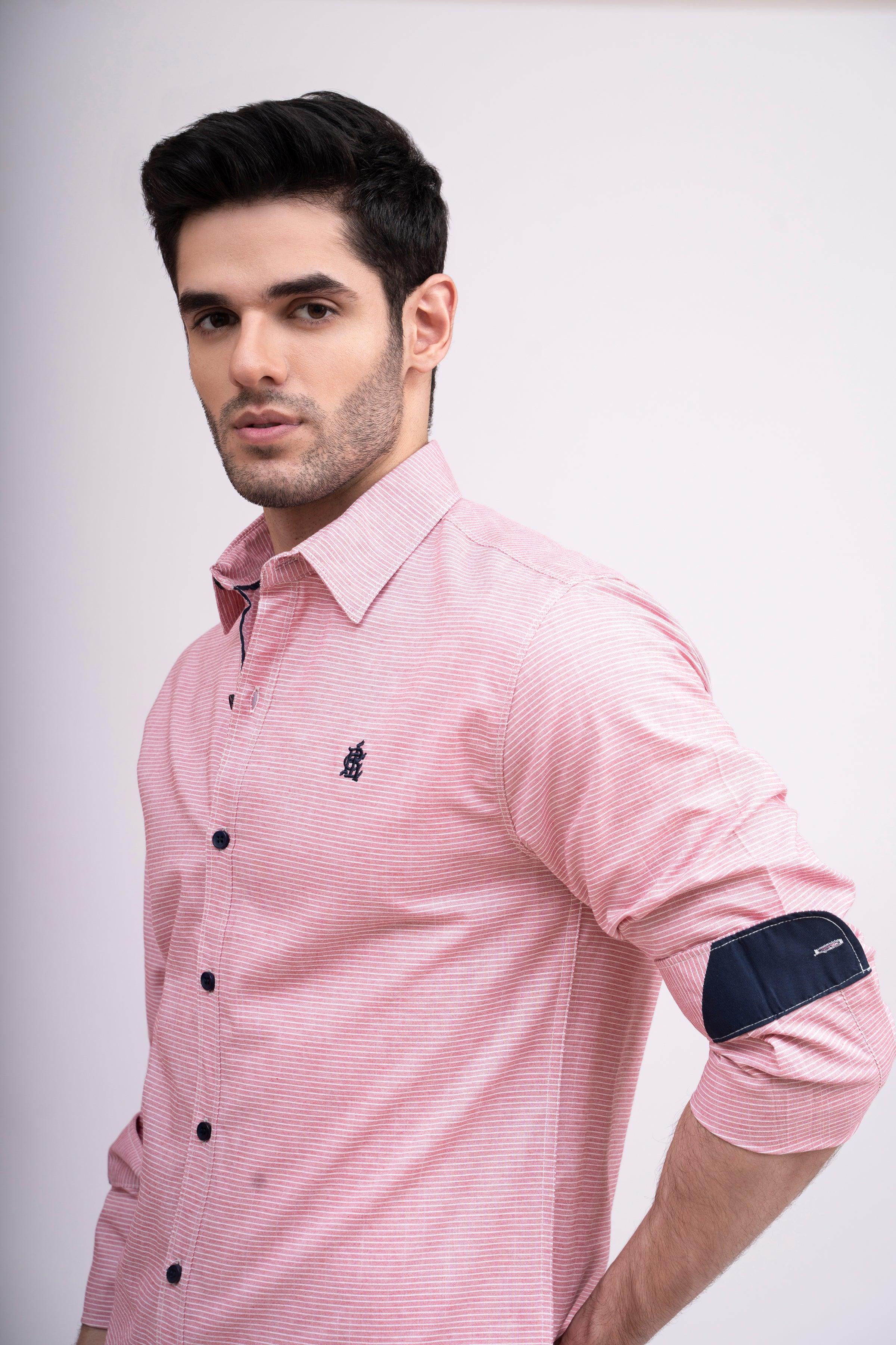 CASUAL SHIRT PINK WHITE - Image 4