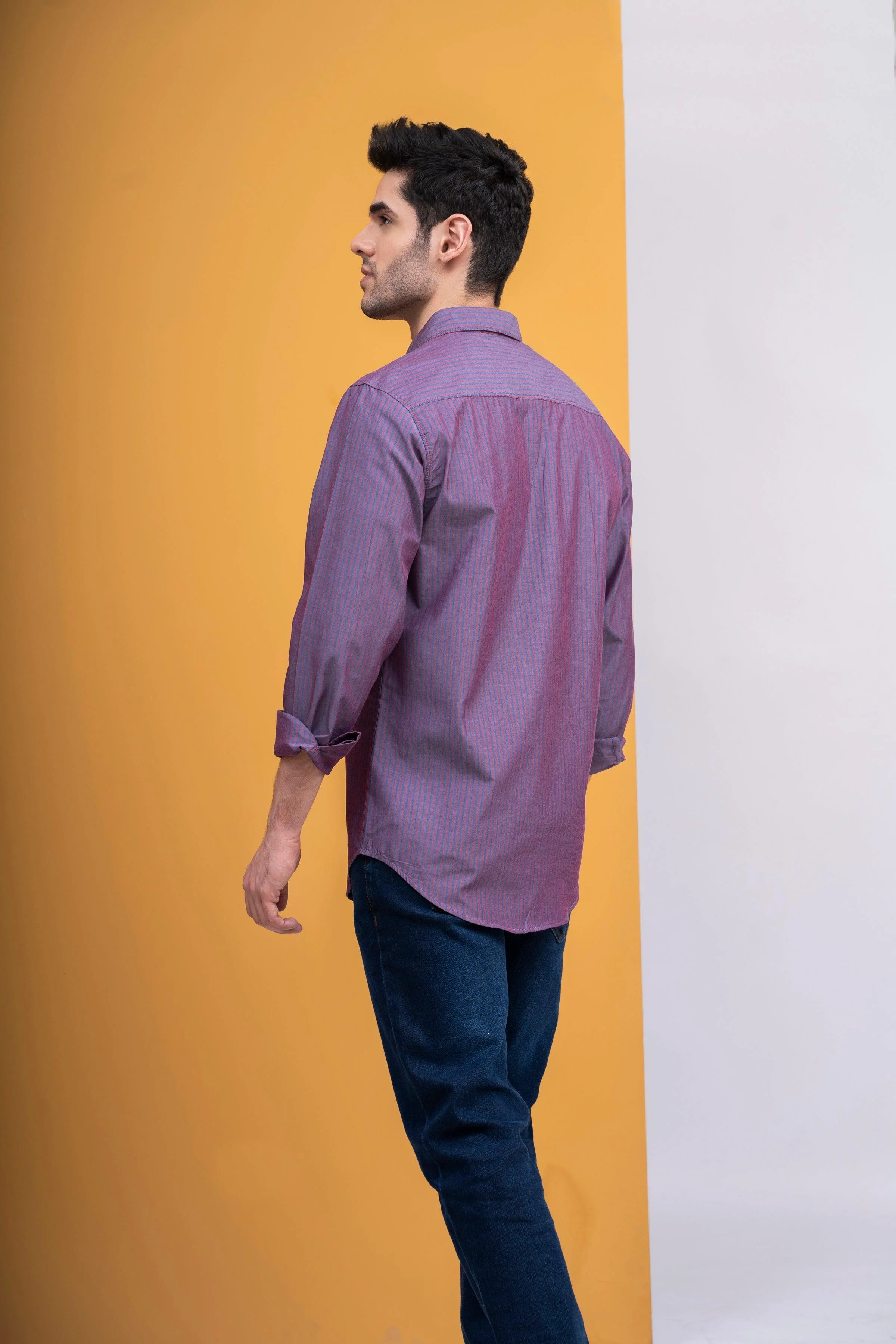 CASUAL SHIRT RED WINE - Image 3