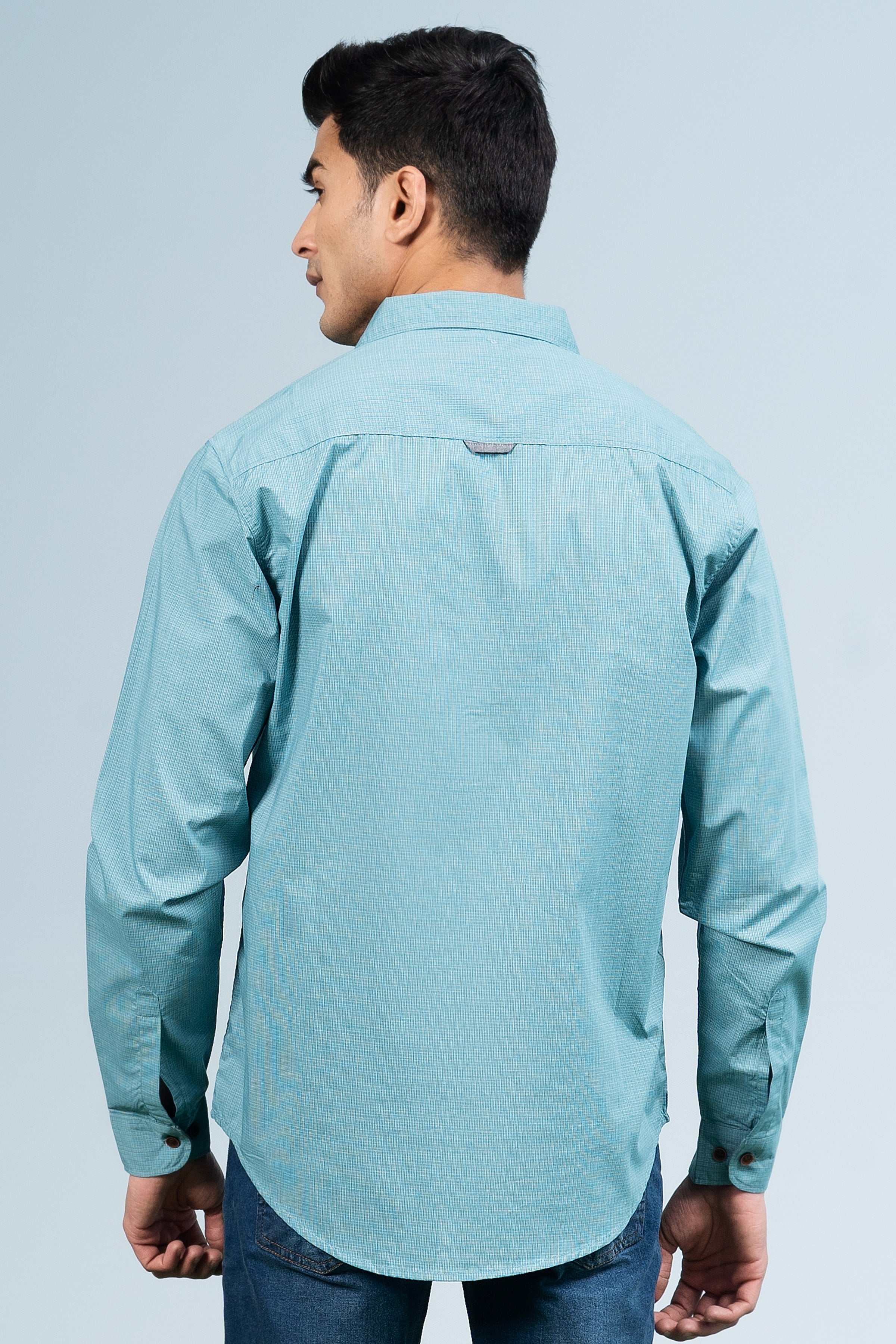 CASUAL SHIRT SEA GREEN - Image 4