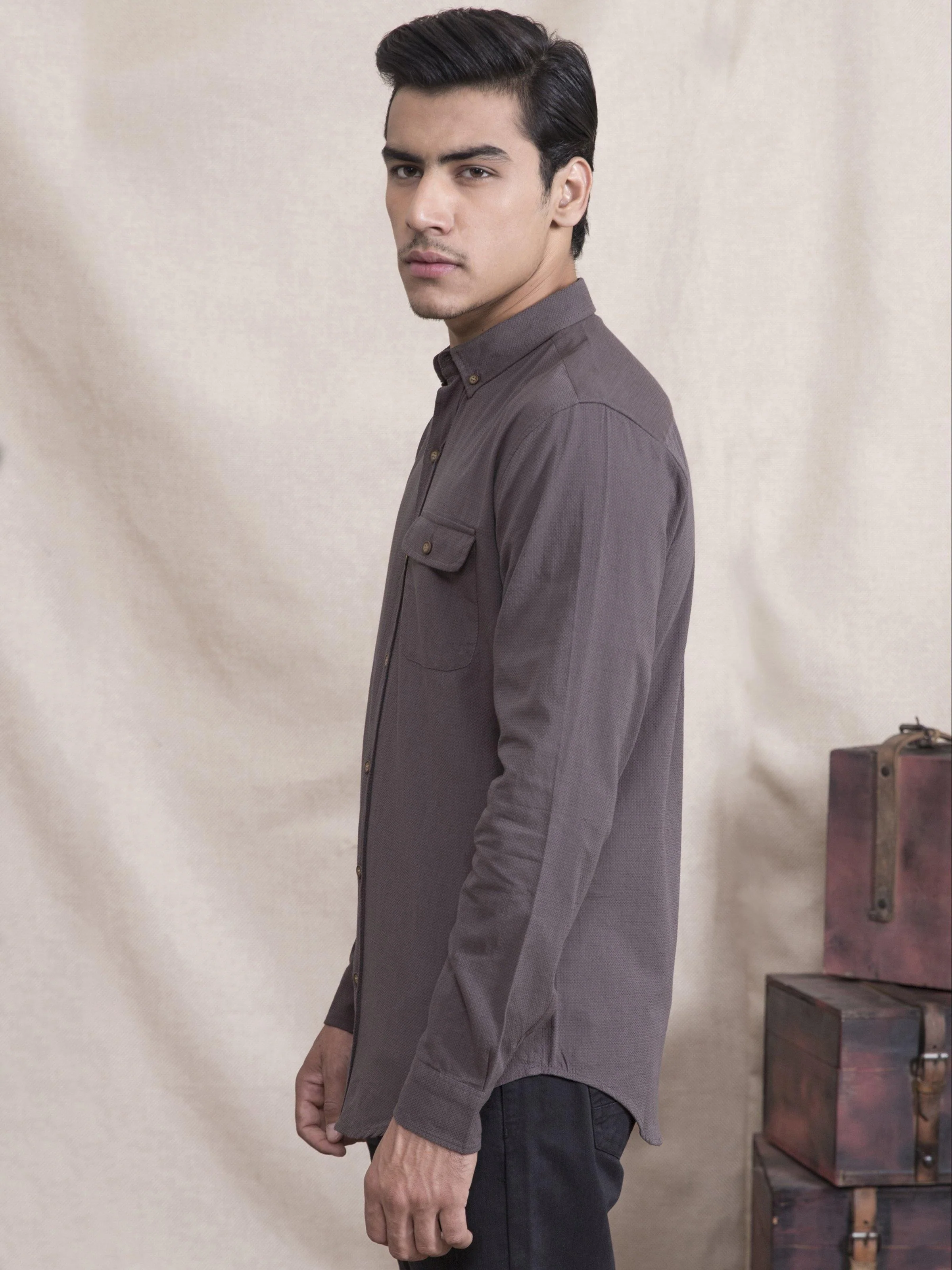 CASUAL SHIRT  SLIM FIT FULL SLEEVE MOSS - Image 4