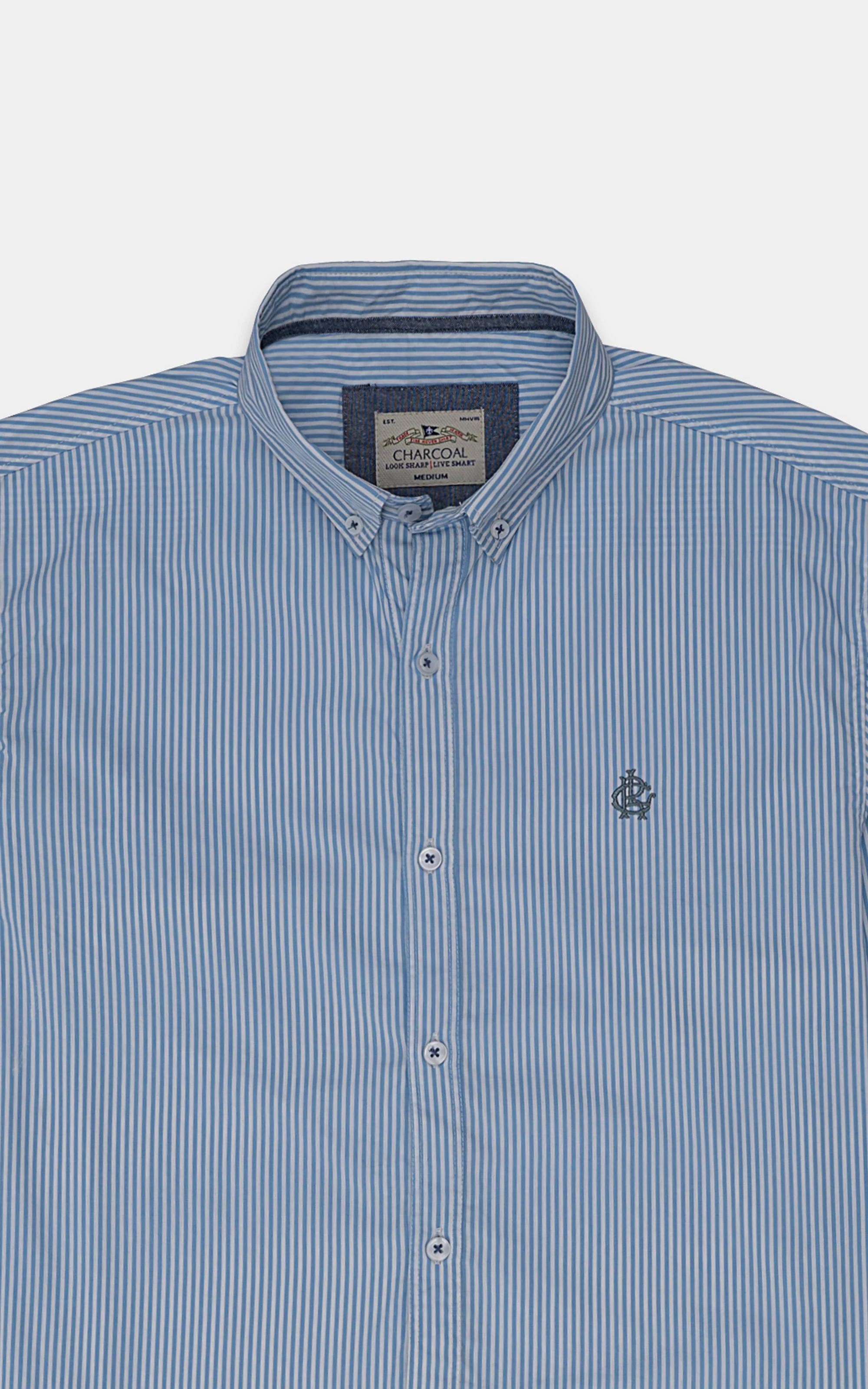 CASUAL SHIRT WHITE BLUE - Image 2