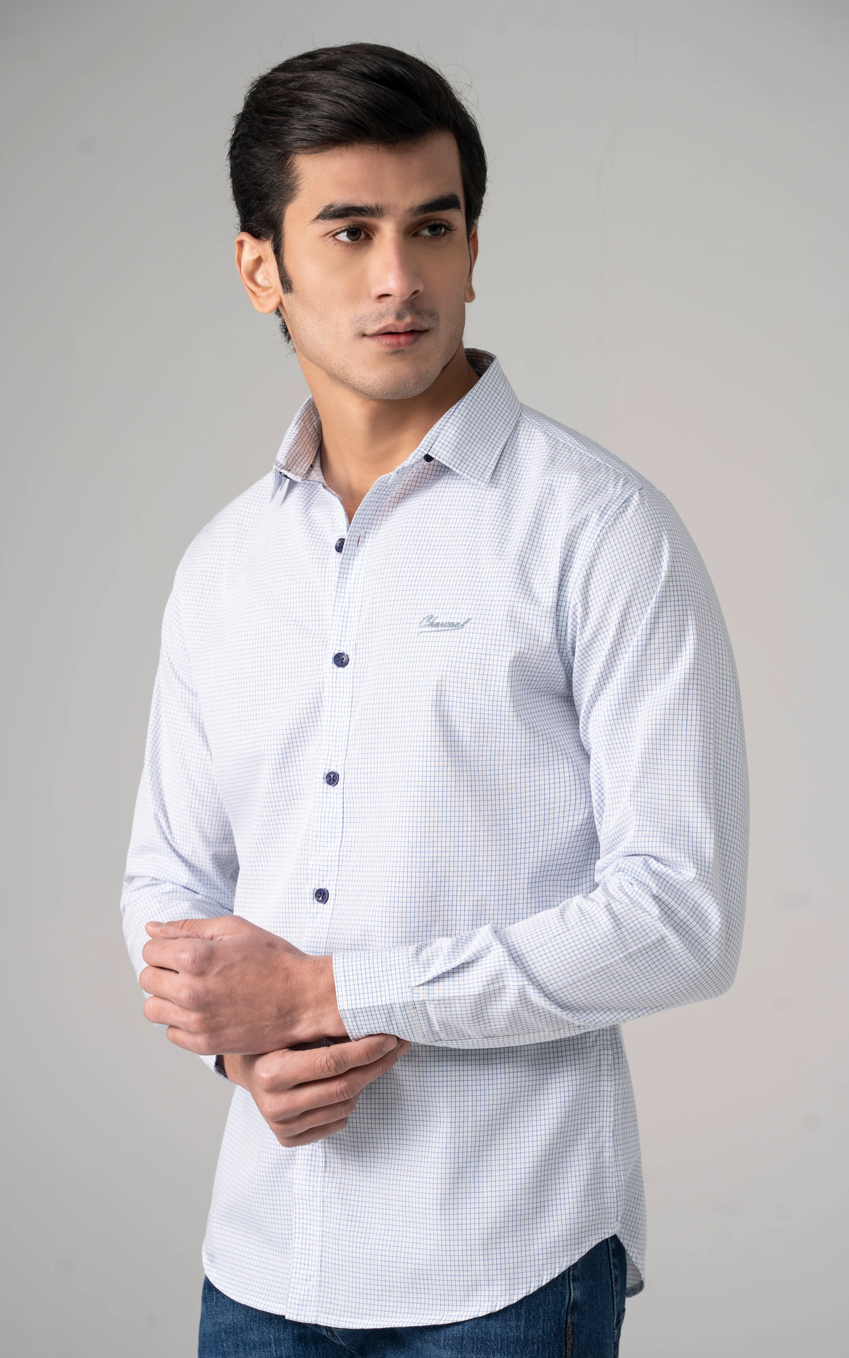 CASUAL SHIRT WHITE CHECK - Image 2