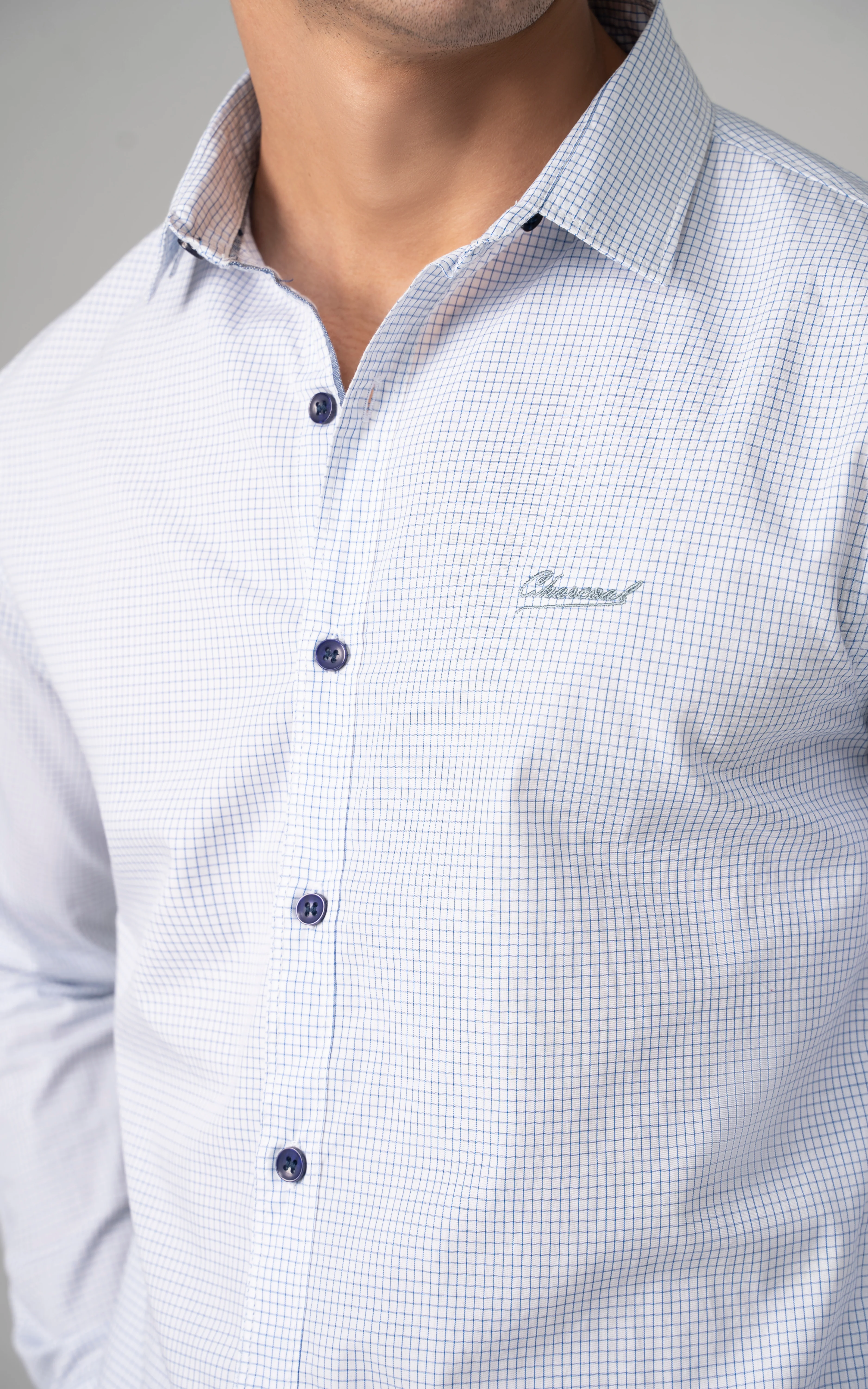 CASUAL SHIRT WHITE CHECK - Image 4