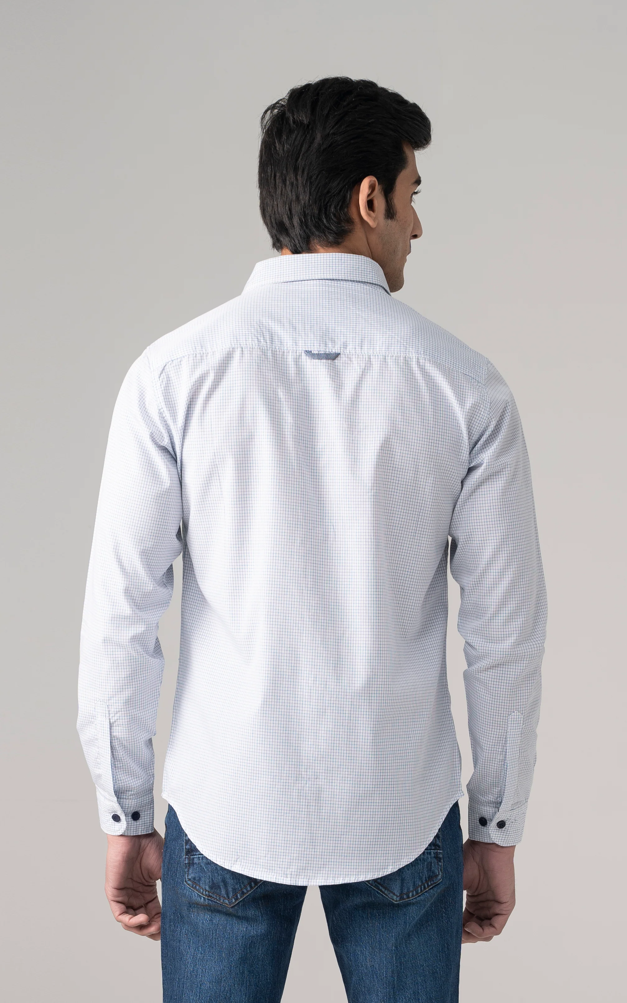 CASUAL SHIRT WHITE CHECK - Image 5