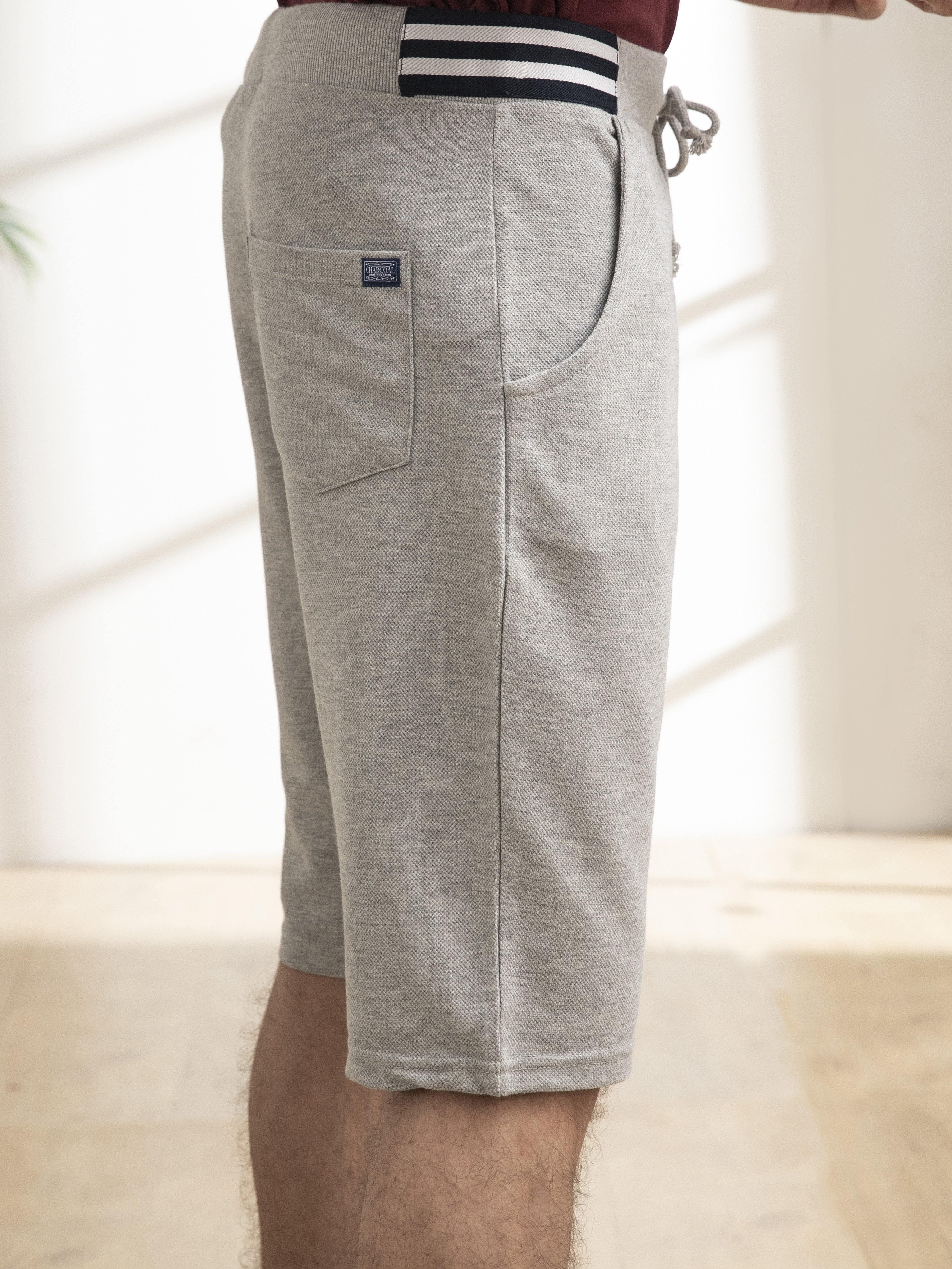 CASUAL SHORTS JUMBO PIQUE GREY MELANGE - Image 4