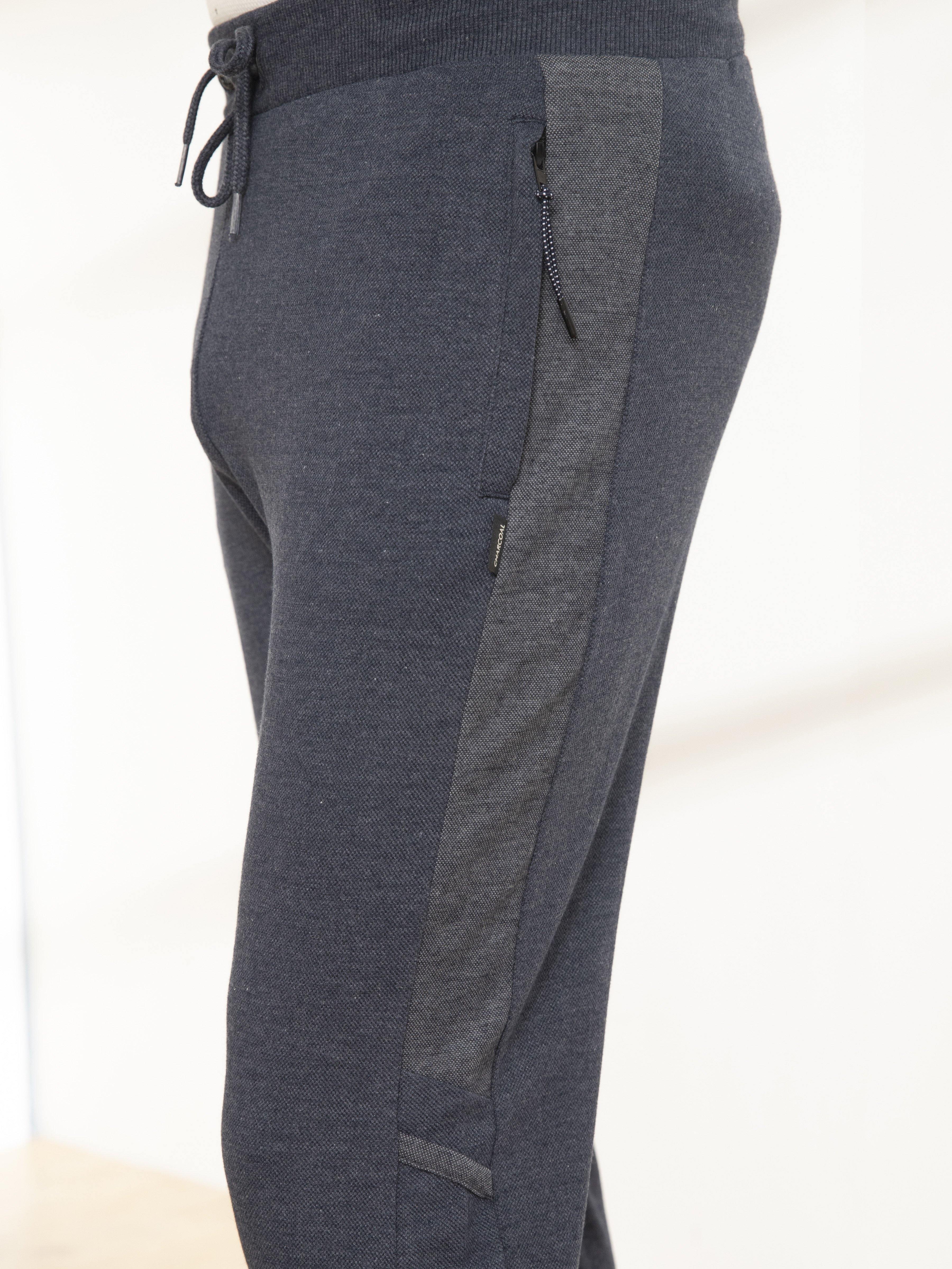 CASUAL TROUSER PIQUE TERRY INDIGO MELANGE - Image 5