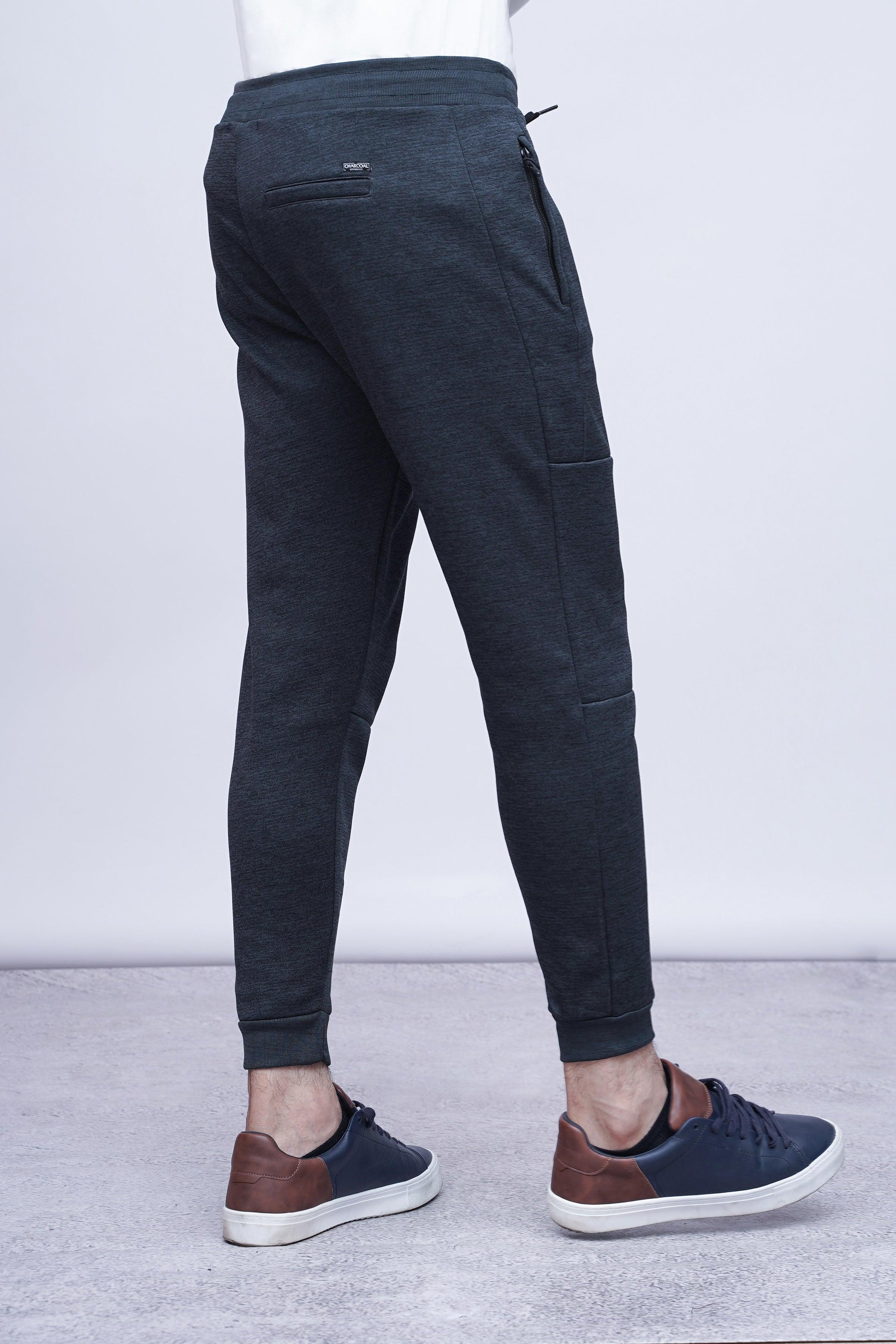 CHAIN YARN FLEECE TROUSER OLIVE MELANGE - Image 4