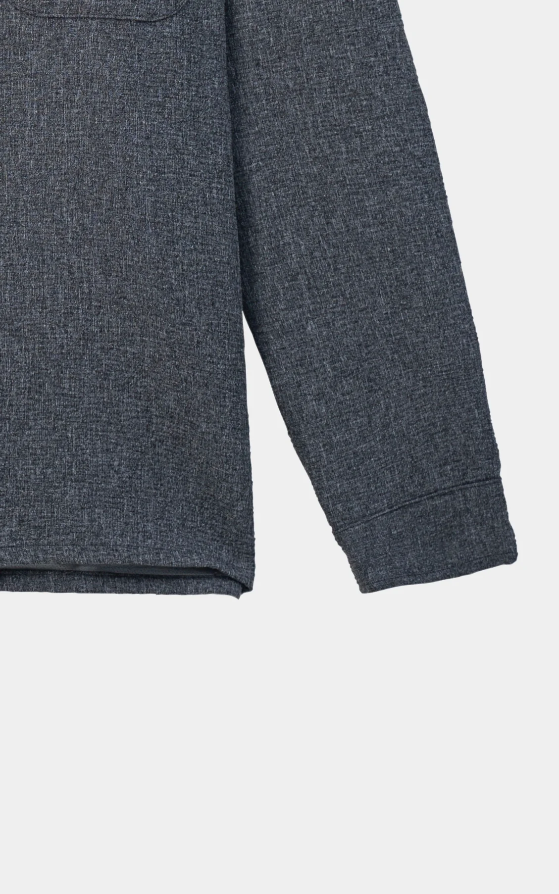 CLASSIC COLLAR OVERSHIRT CHARCOAL MELANGE - Image 3