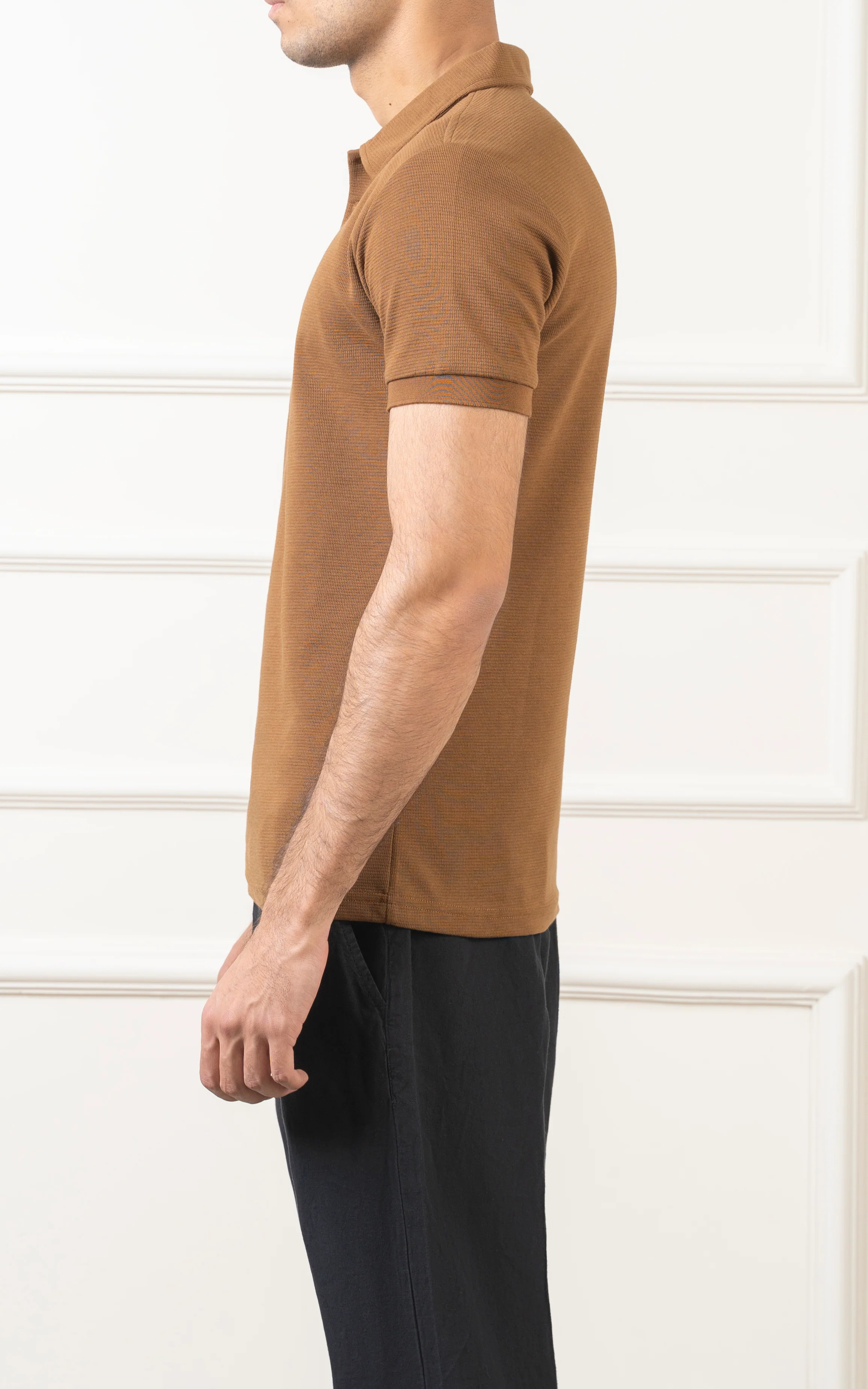 CLASSIC COLLAR  POLO BROWN - Image 4