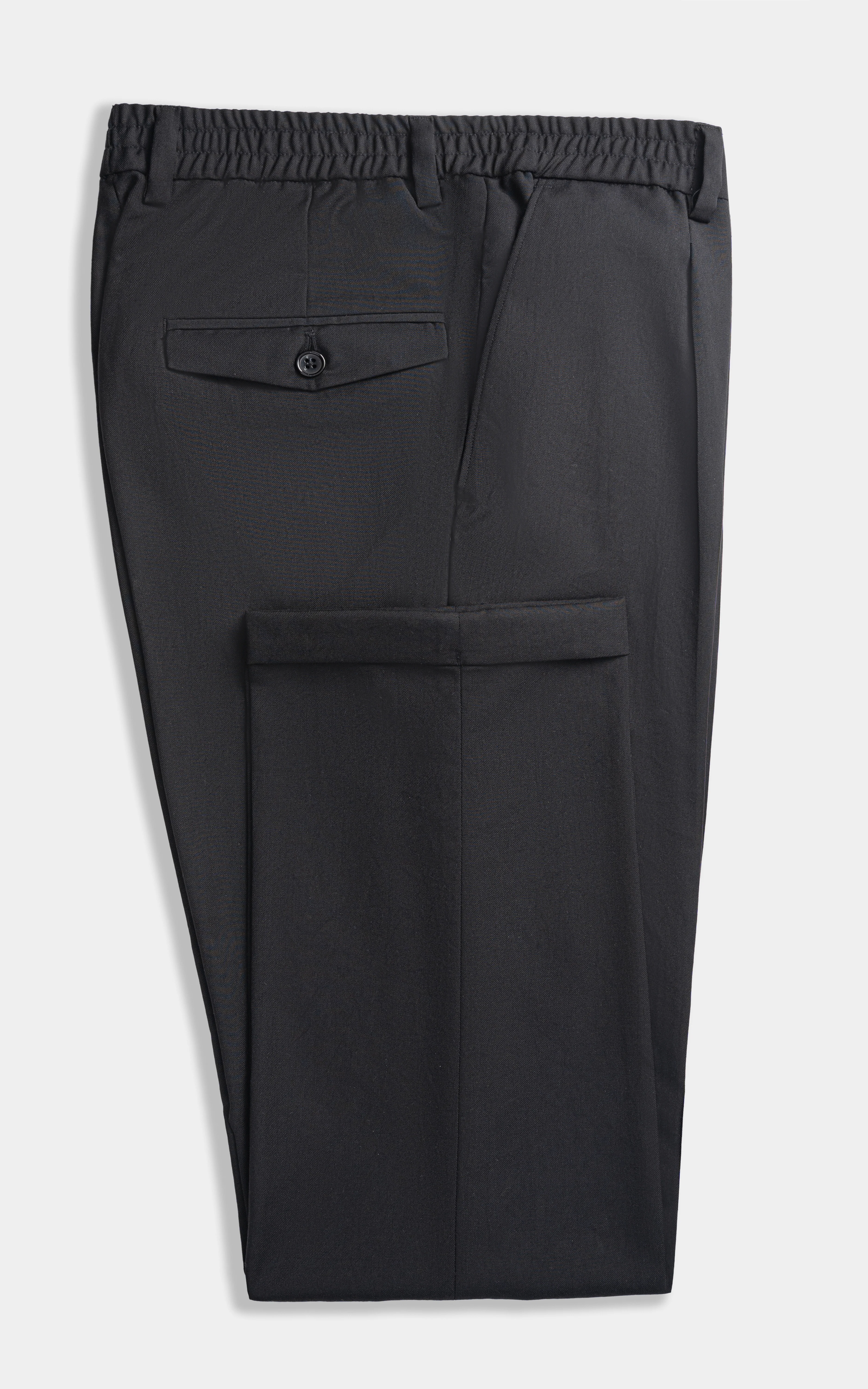 Elasticated pleated pant Black - Image 4