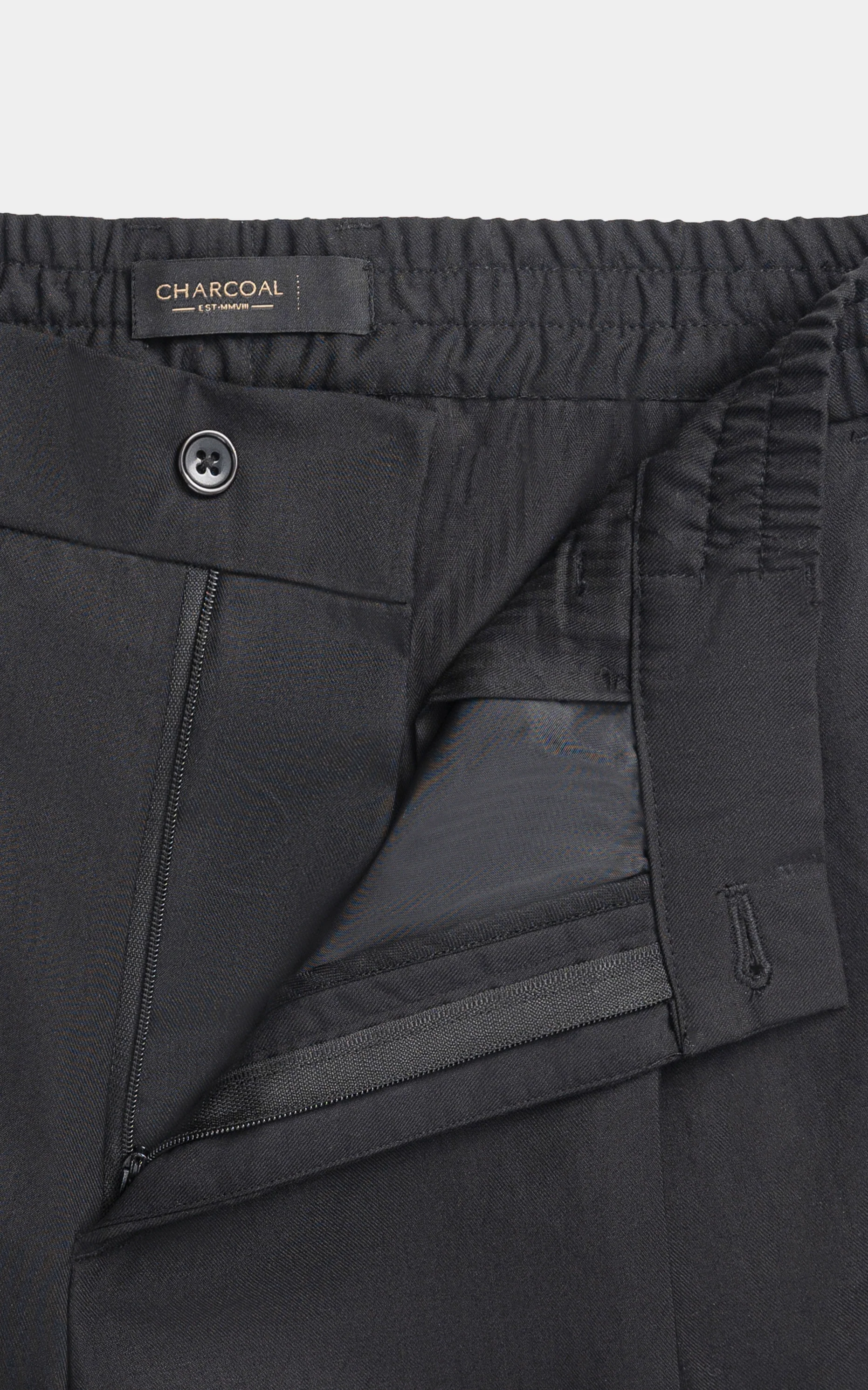 Elasticated pleated pant Black - Image 5