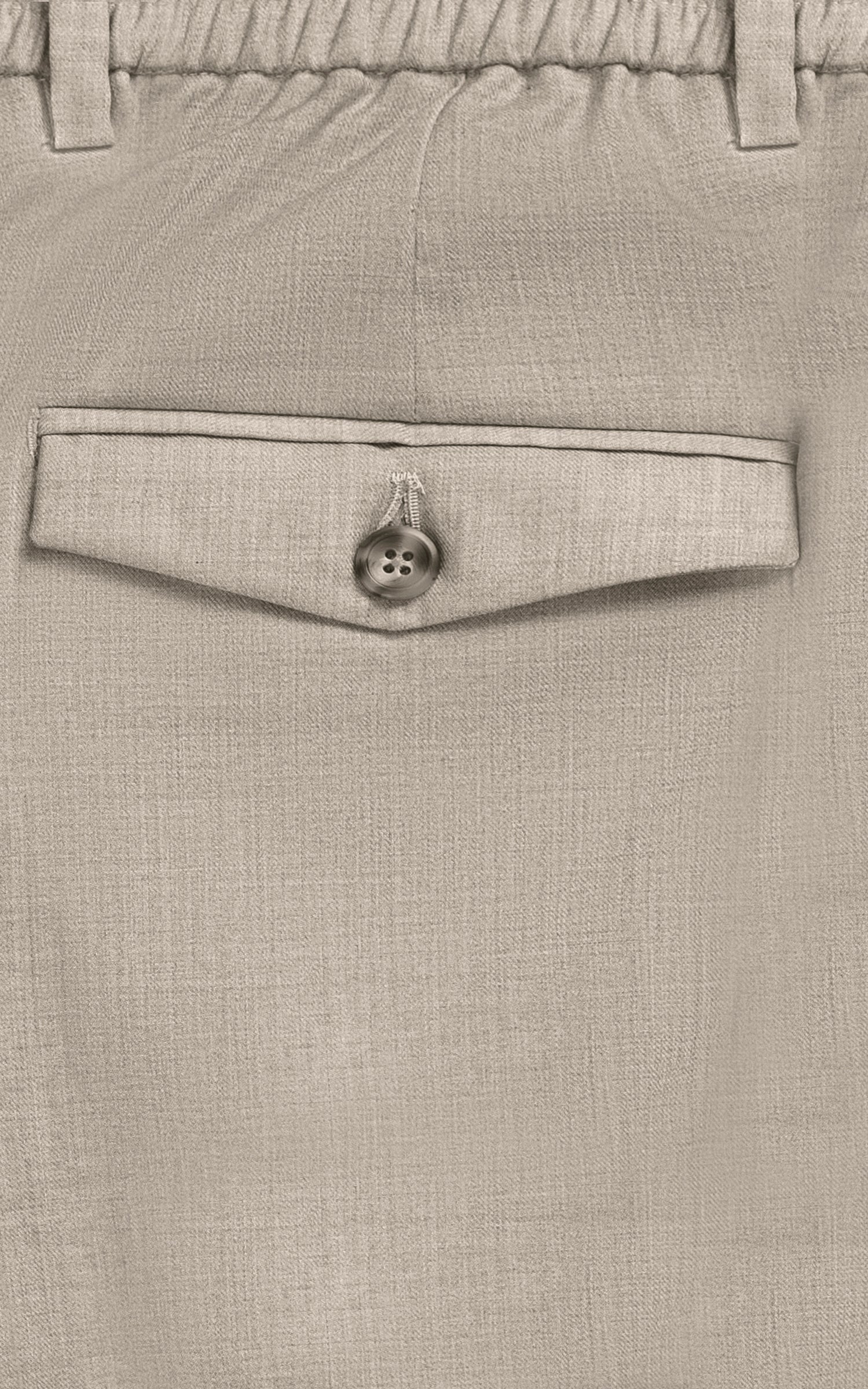 Elasticated pleated pant Khaki - Image 4