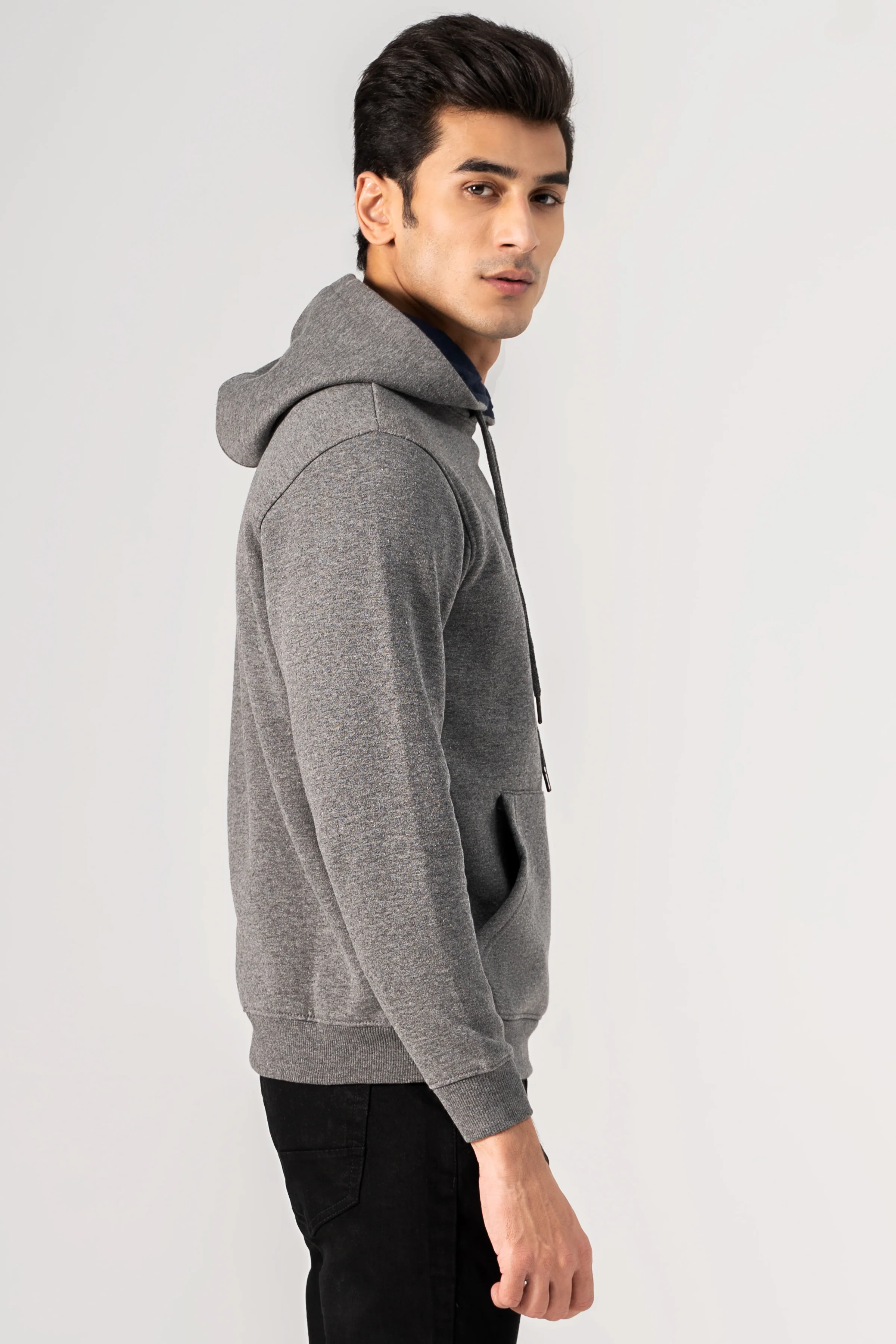 CLASSIC HOODIE CHARCOAL GREY - Image 3