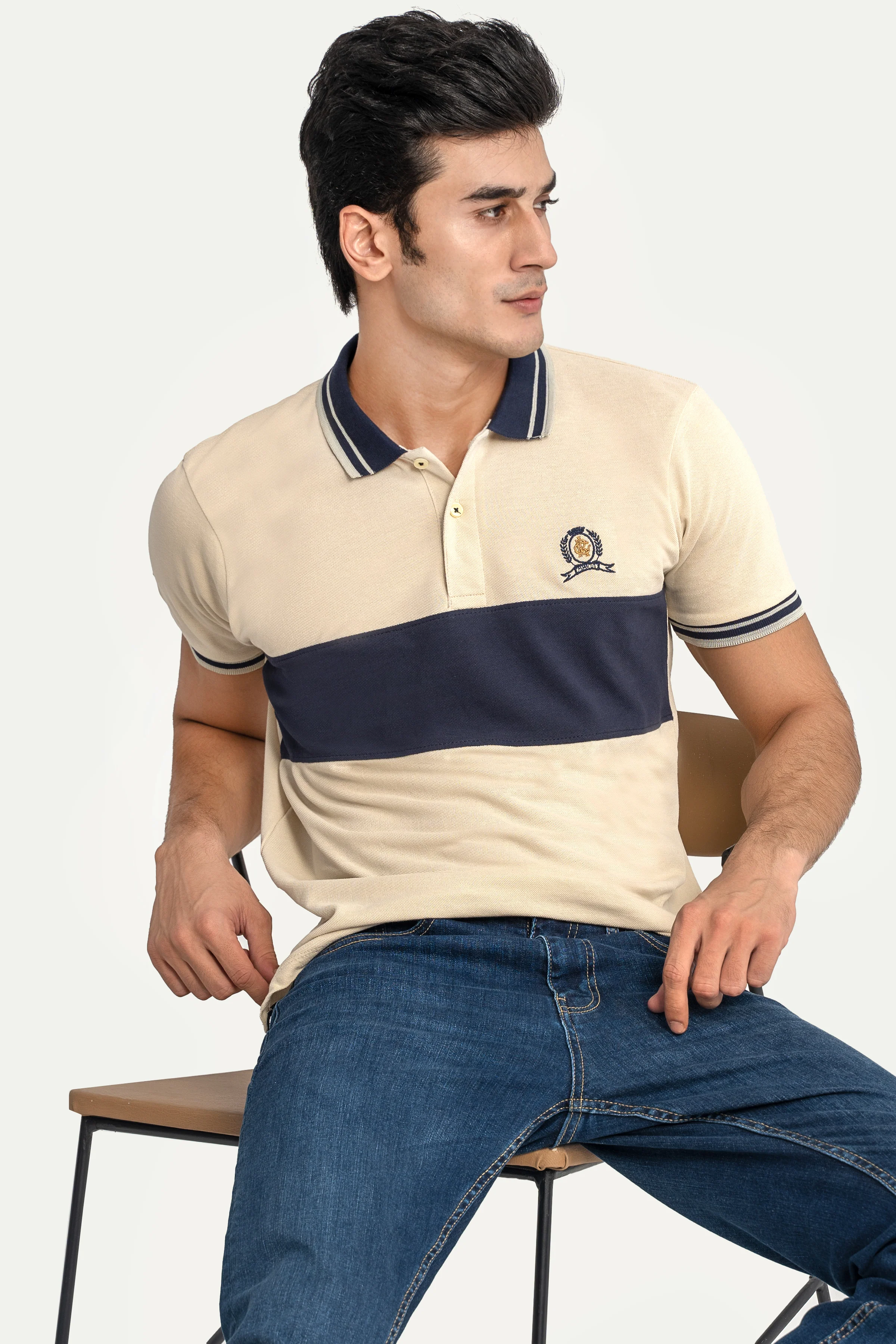 CLASSIC POLO BEIGE NAVY - Image 2