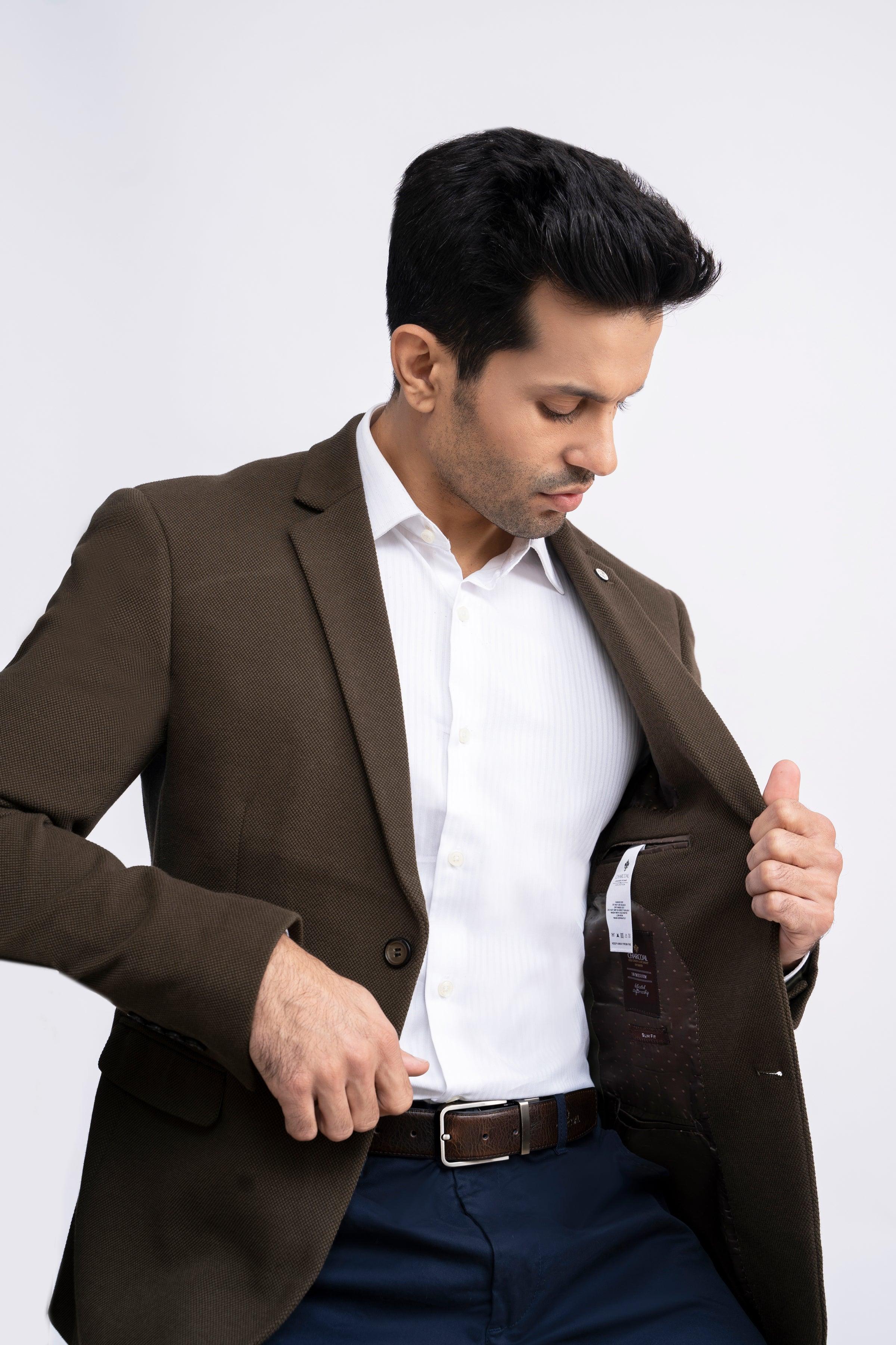 COAT SLIM FIT OLIVE - Image 4