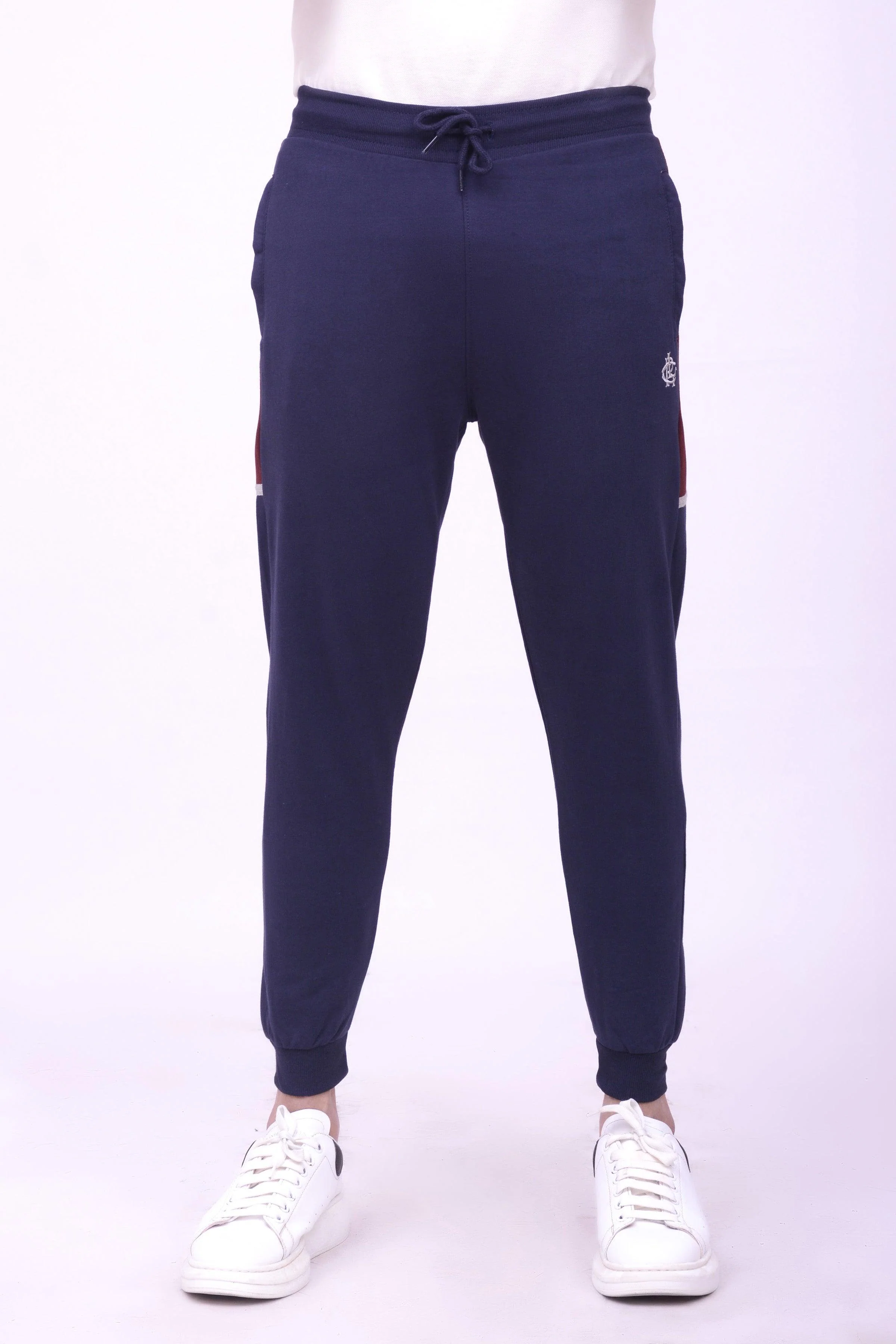 CONTRAST PANEL TERRY TROUSER NAVY - Image 2