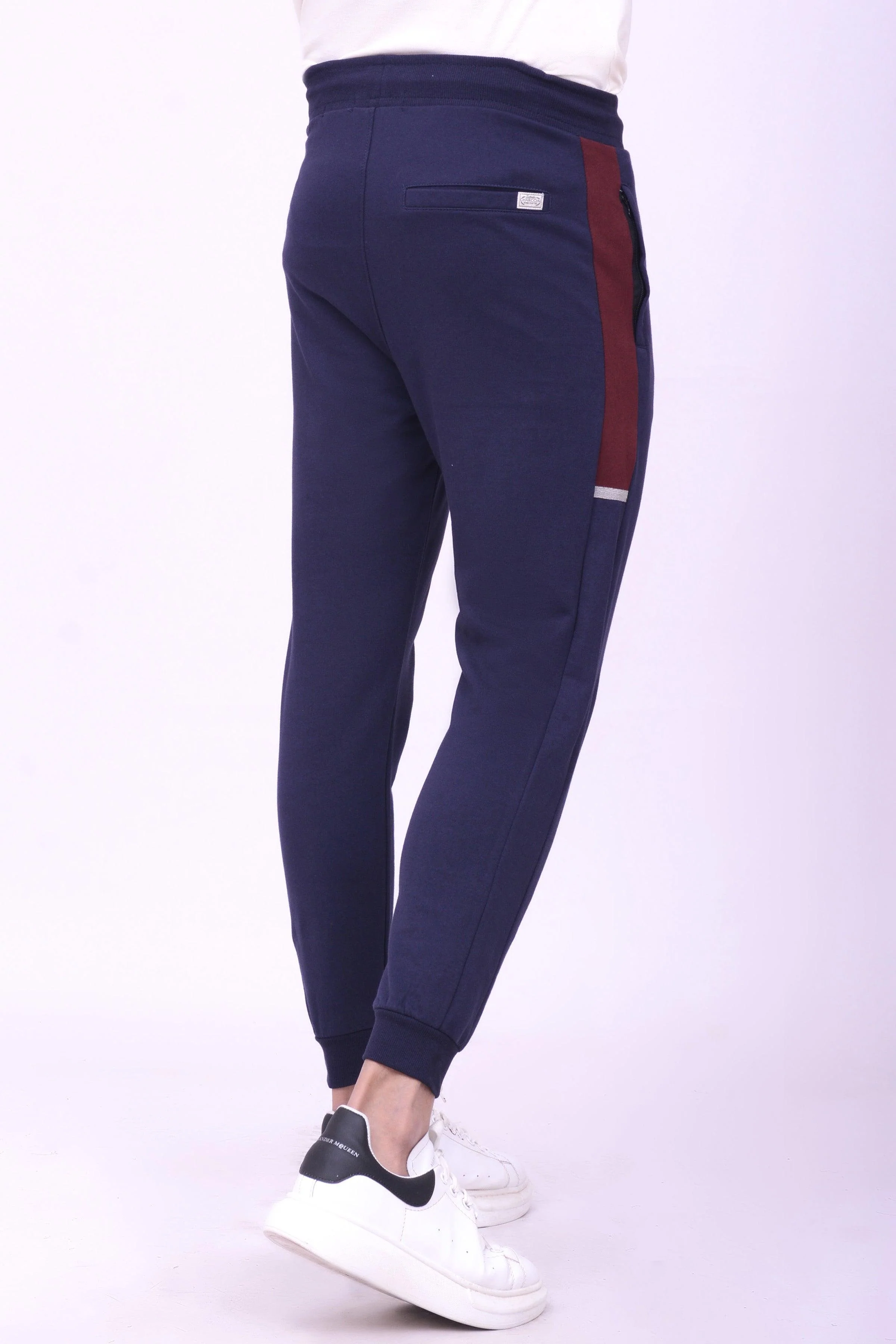 CONTRAST PANEL TERRY TROUSER NAVY - Image 3