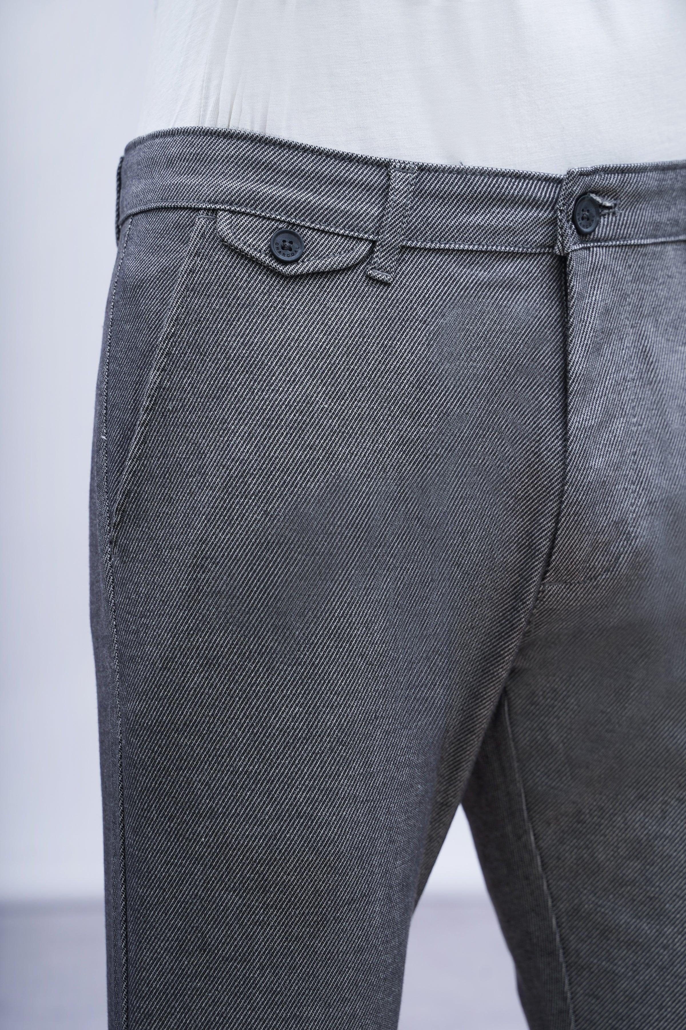 CASUAL PANT CROSS POCKET GREY BLACK - Image 5