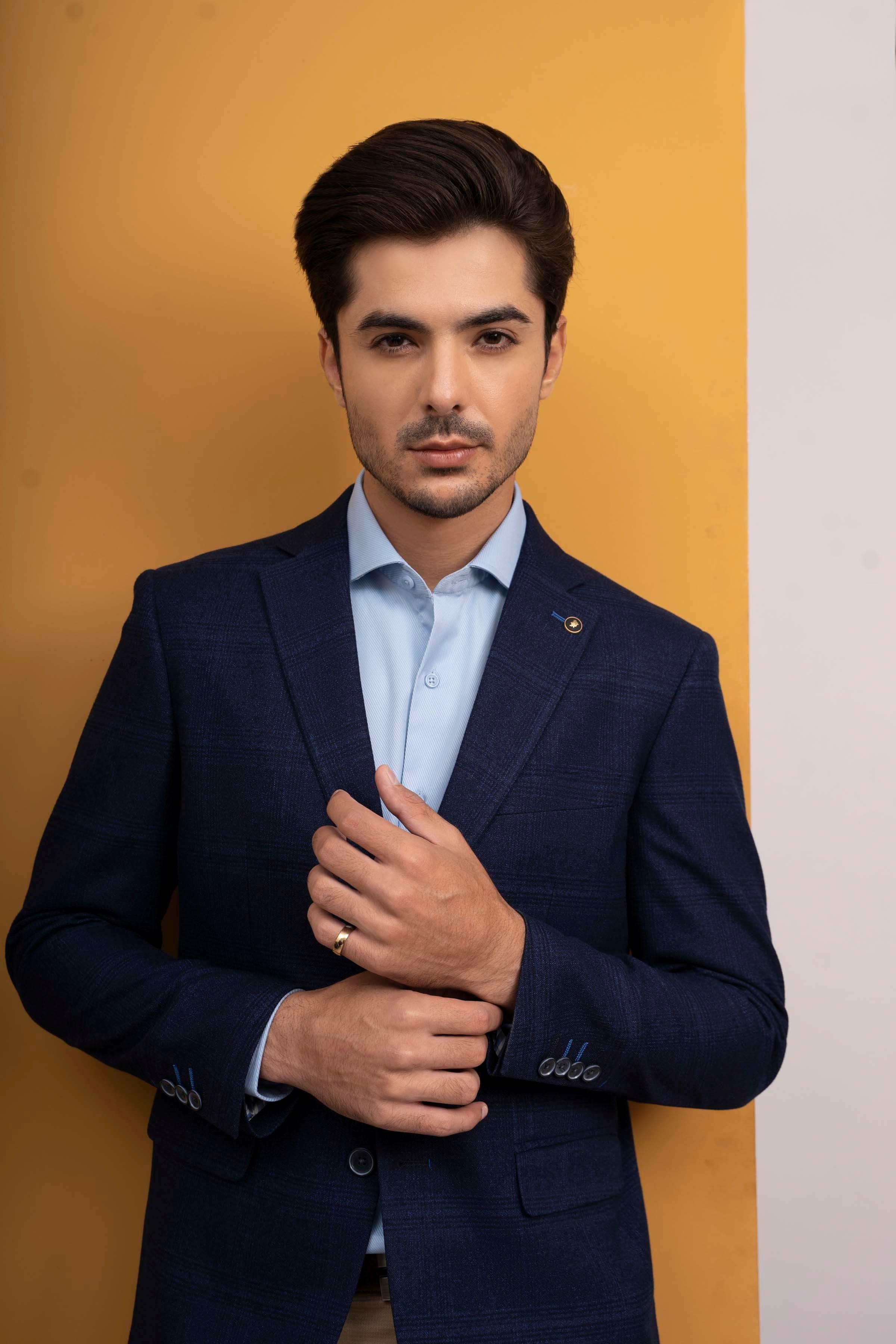 COAT SLIM FIT BLUE - Image 4