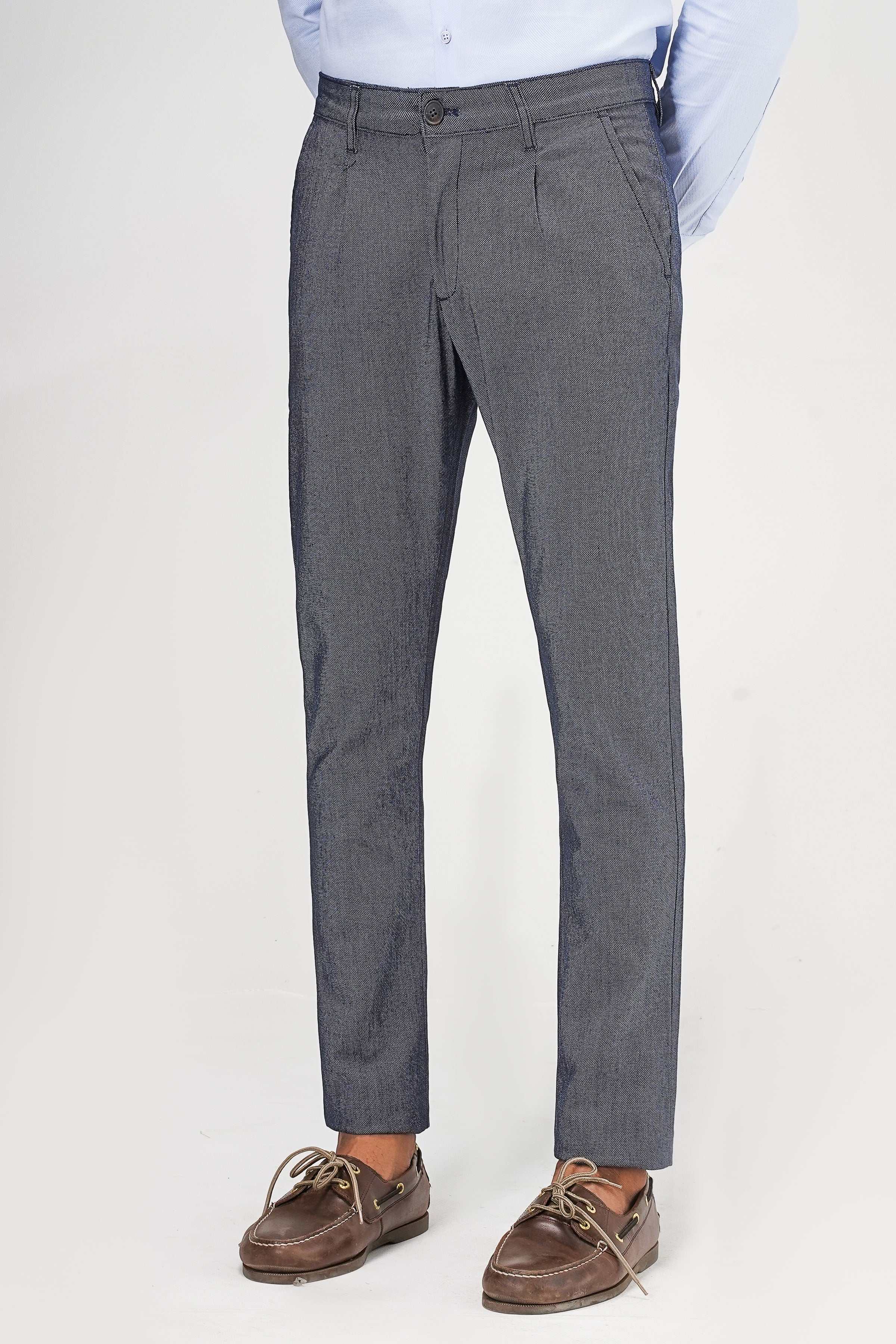 CROSS POCKET TEXTURED PANT NAVY