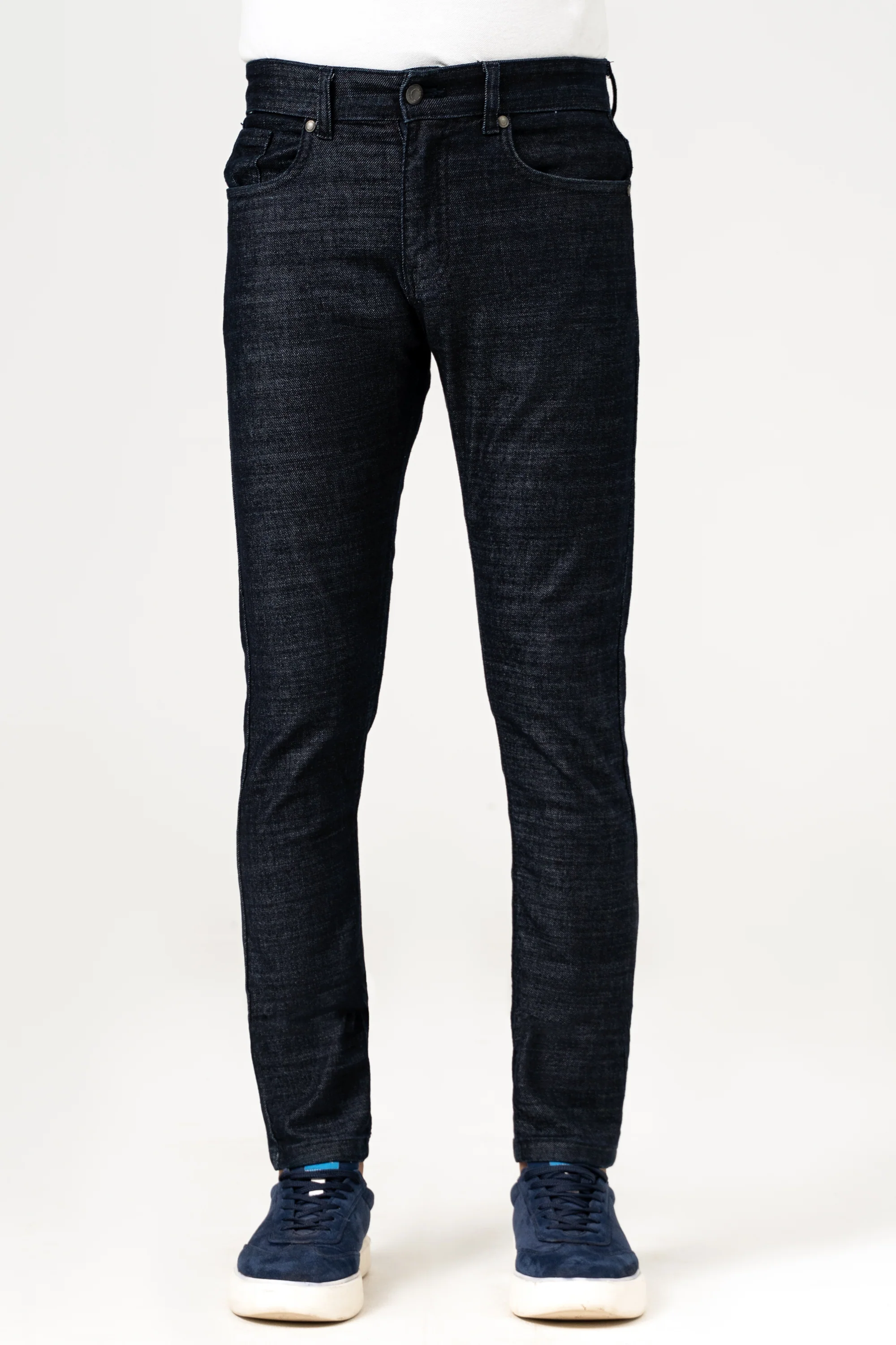 SLIM LEG DENIM JEANS DARK BLUE - Image 2