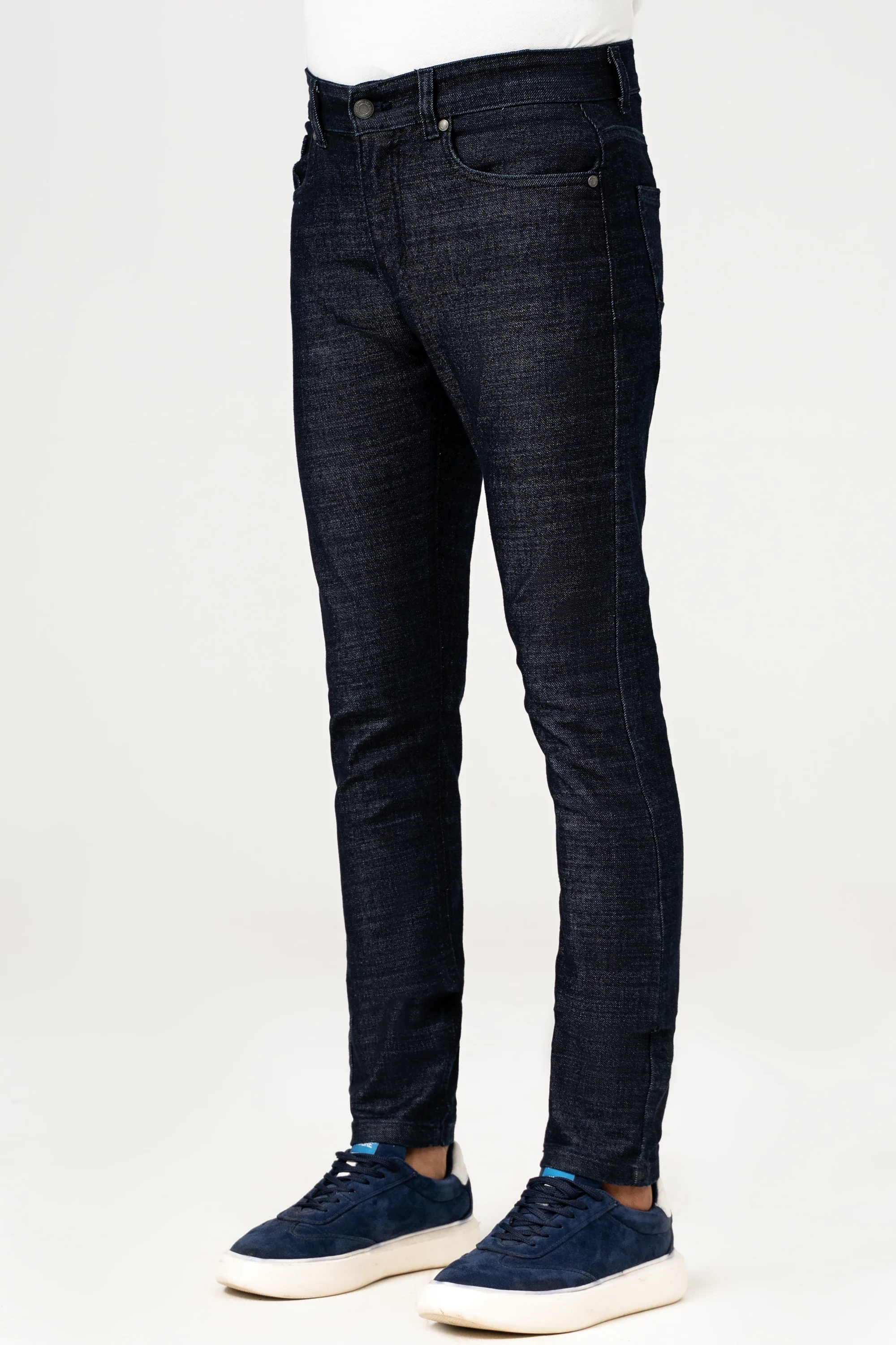 SLIM LEG DENIM JEANS DARK BLUE - Image 3