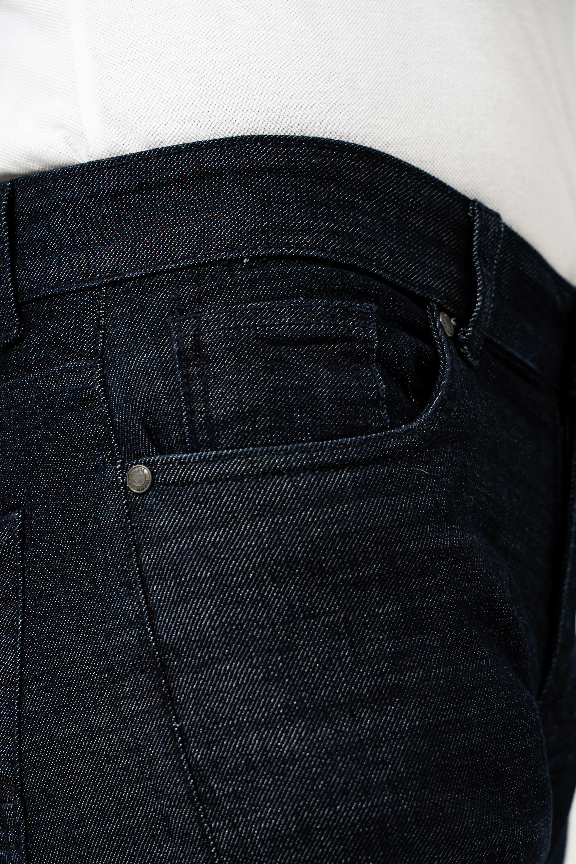 SLIM LEG DENIM JEANS DARK BLUE - Image 5