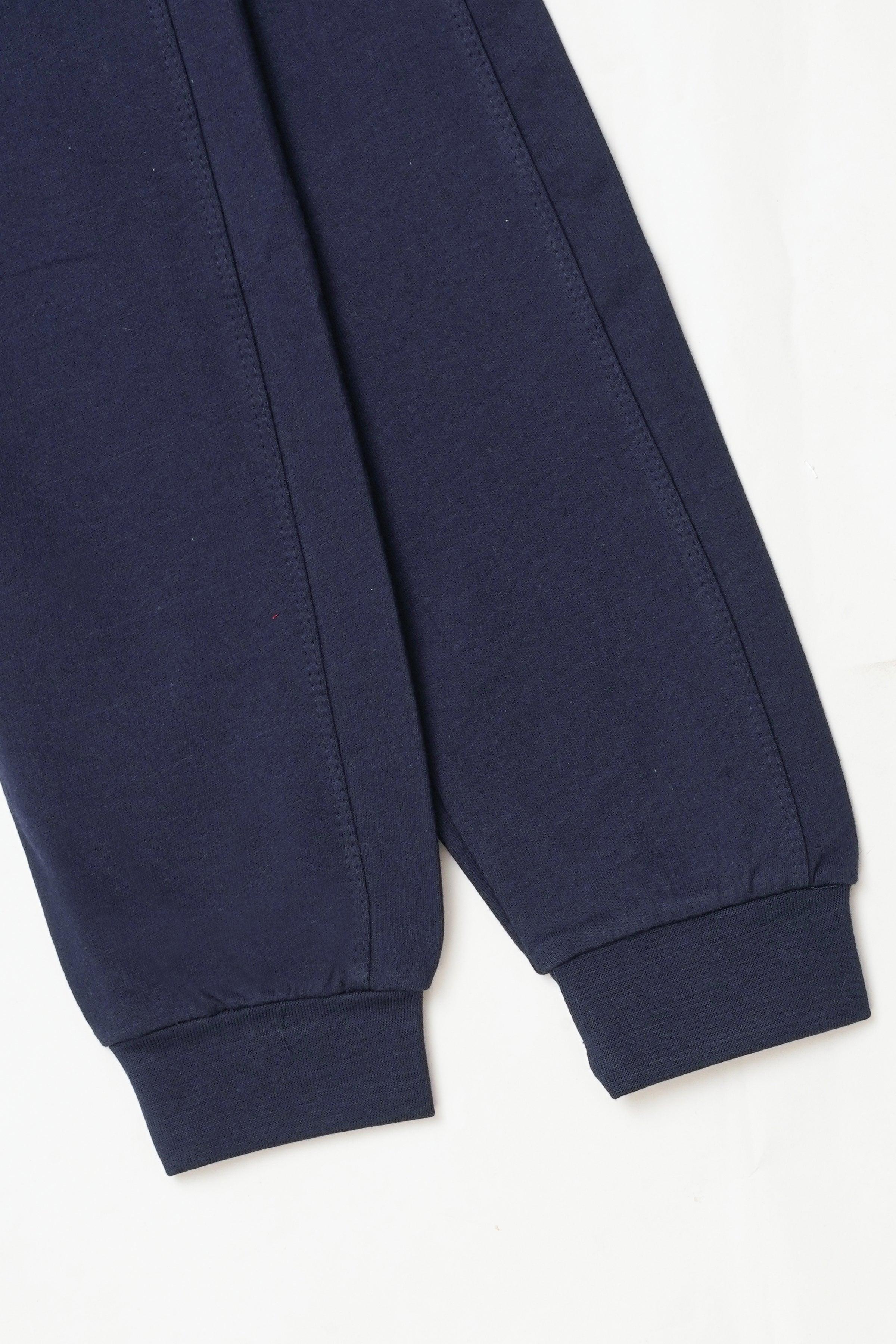 TERRY CONTRAST JOGGING TROUSER NAVY - Image 4