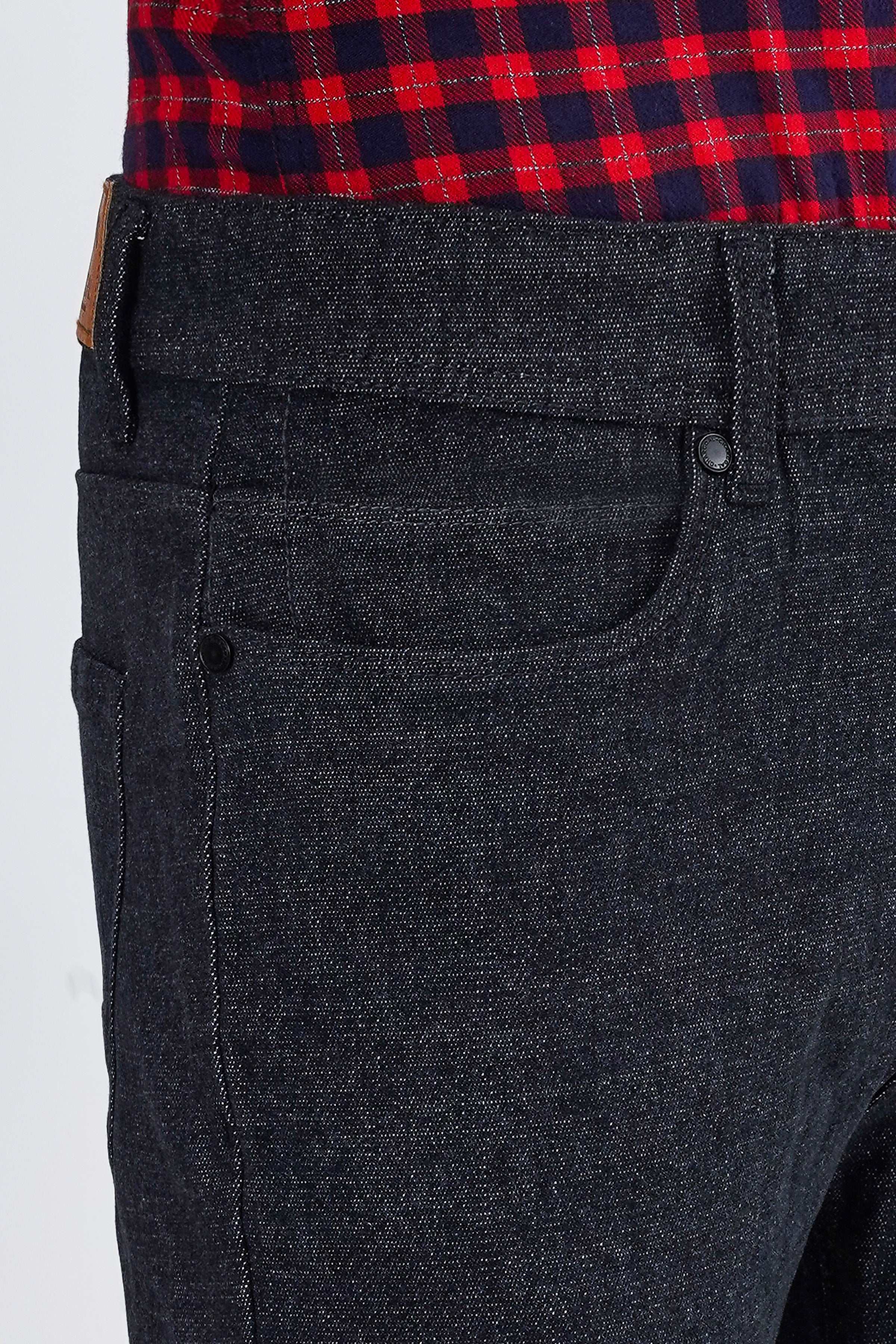 WOOLEN 5-POCKET PANT GREYISH NAVY - Image 4