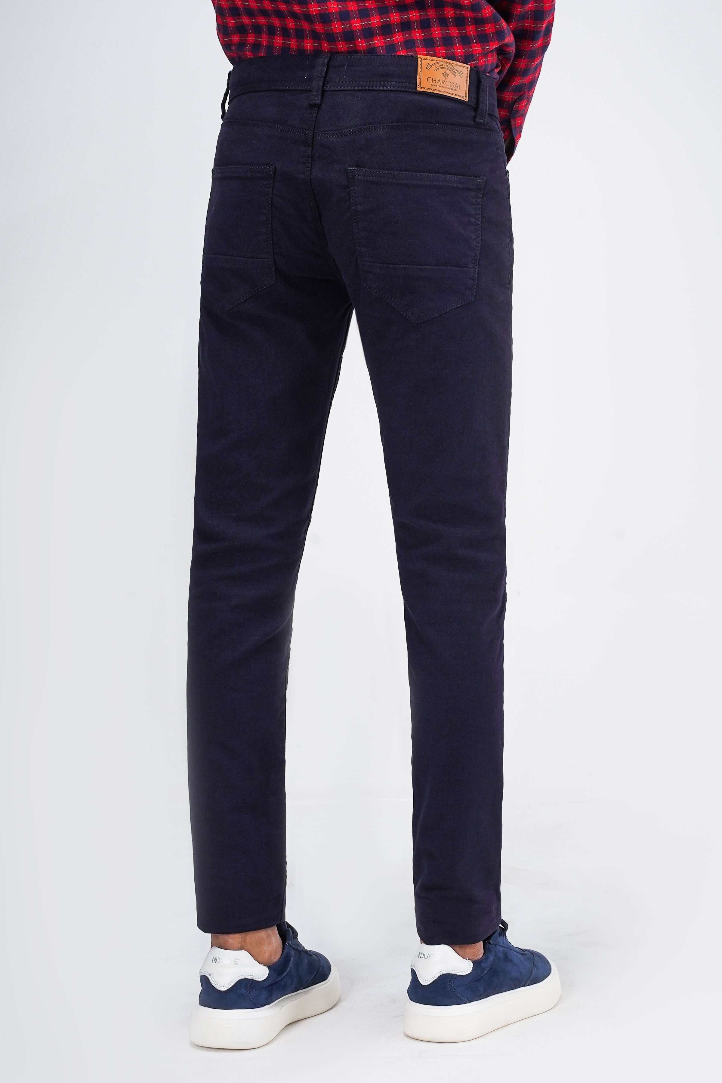 WOOLEN 5-POCKET PANT NAVY - Image 3