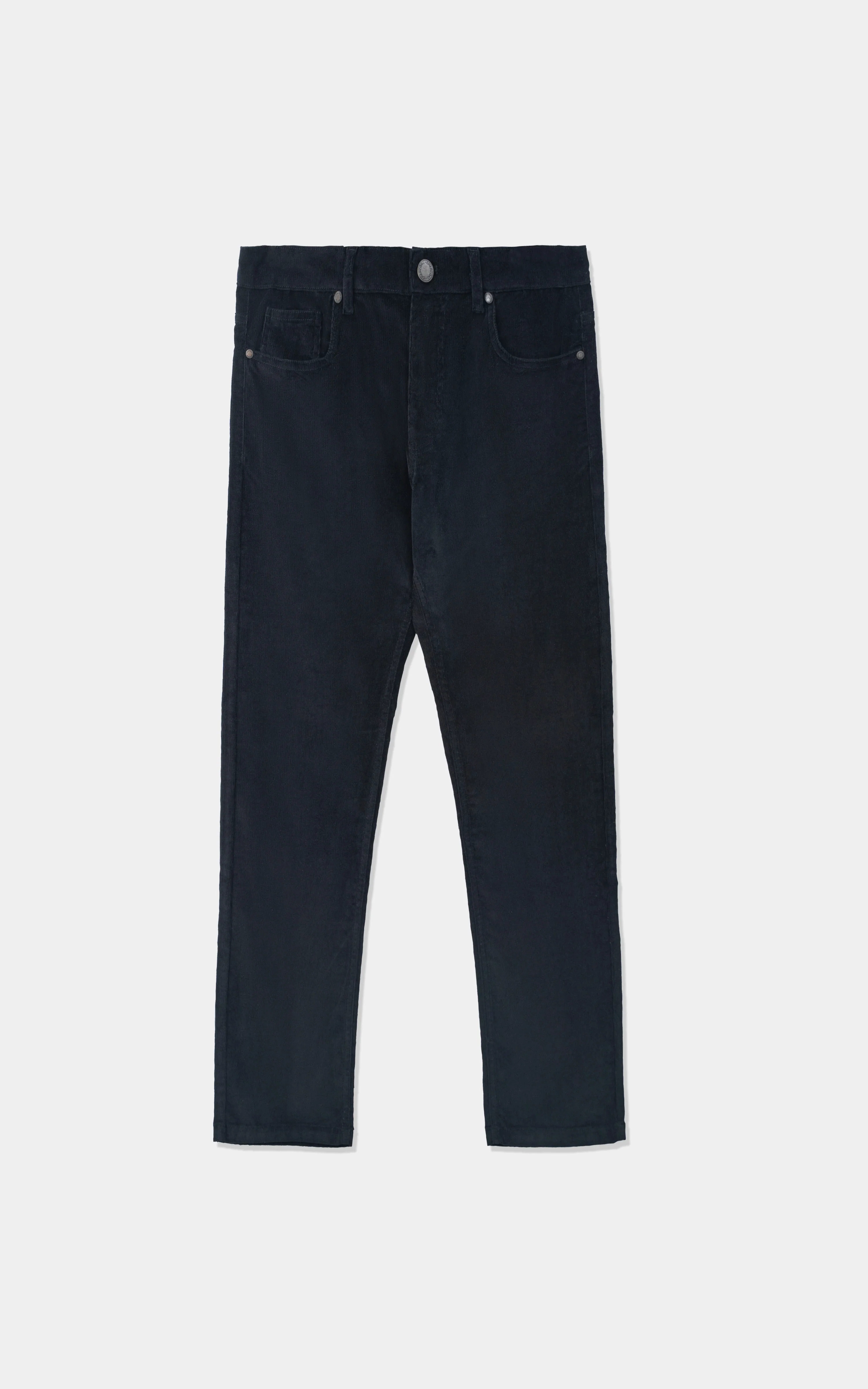 CORDUROY FIVE POCKET STRAIGHT FIT CASUAL PANT BLACK