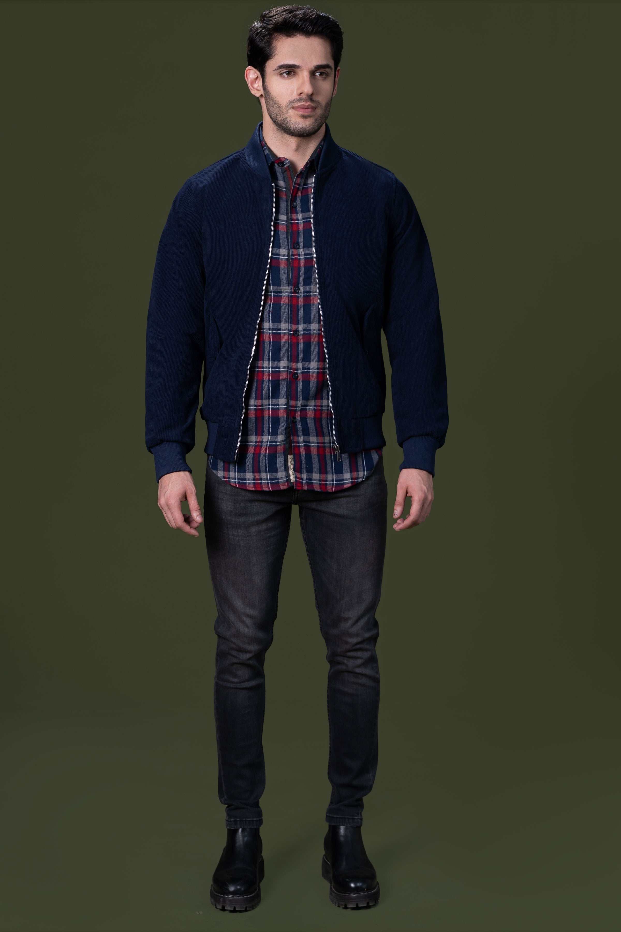 CORDUROY JACKET NAVY