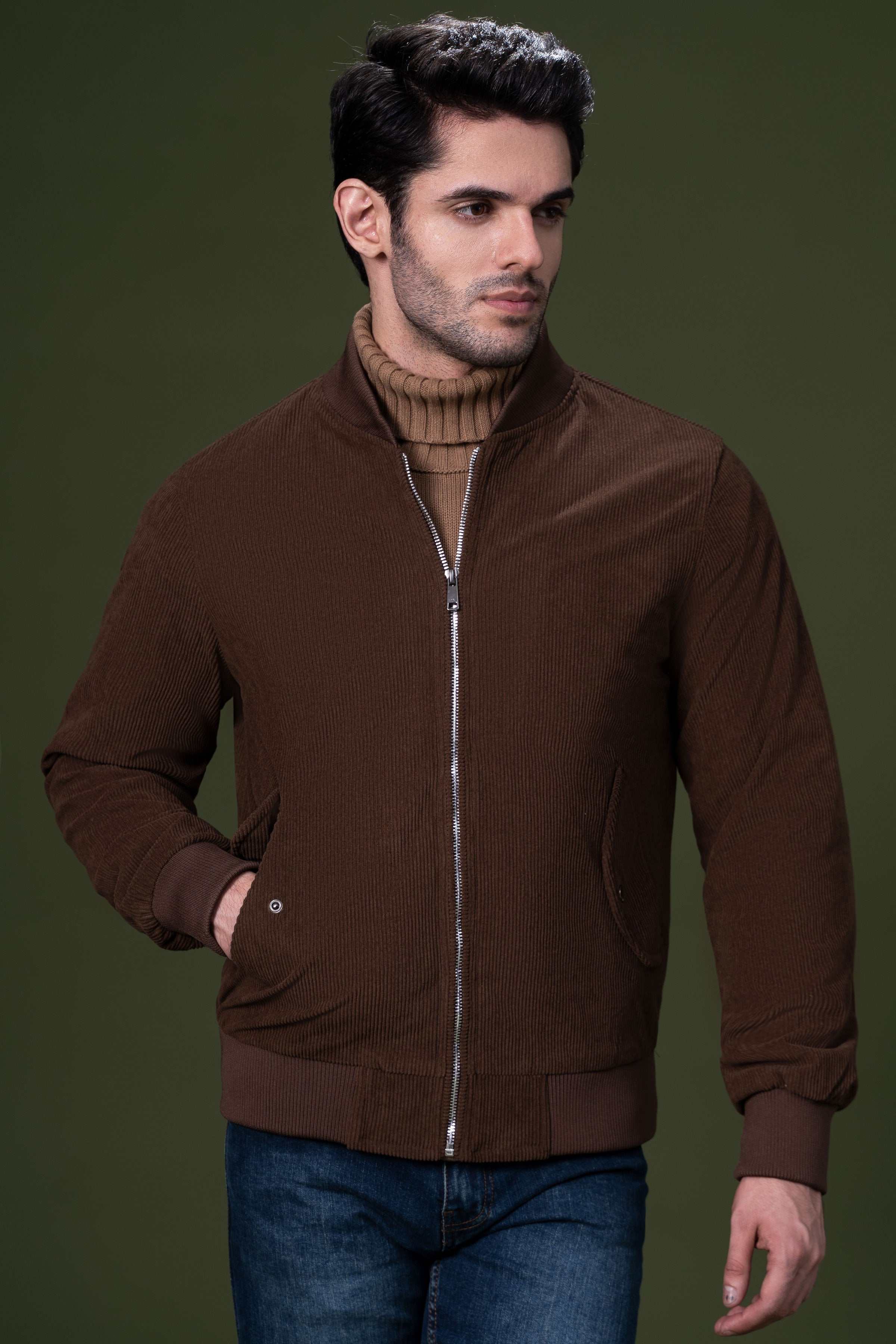 CORDUROY JACKET BROWN