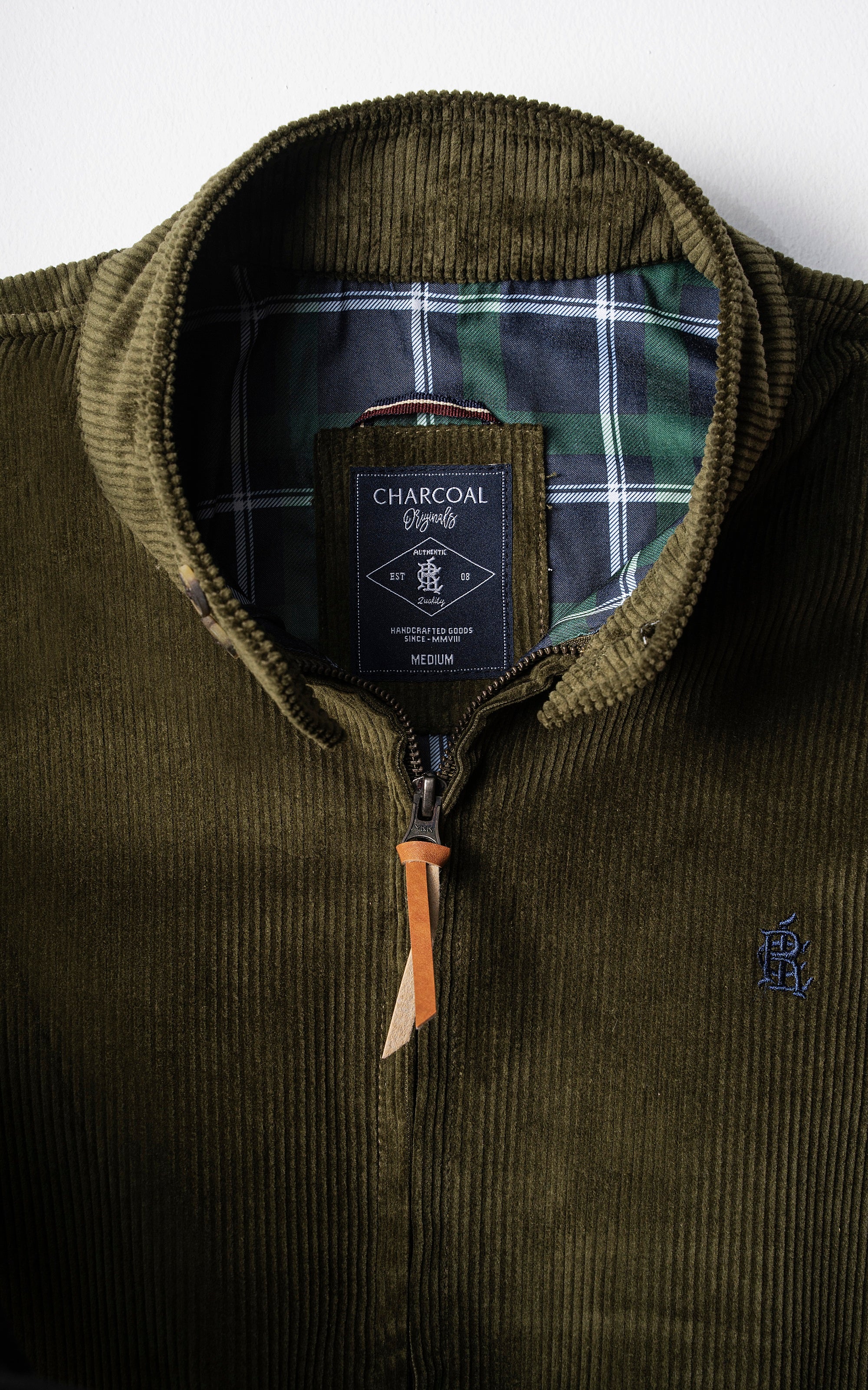 CORDUROY JACKET FULL SLEEVE OLIVE GREEN - Image 2