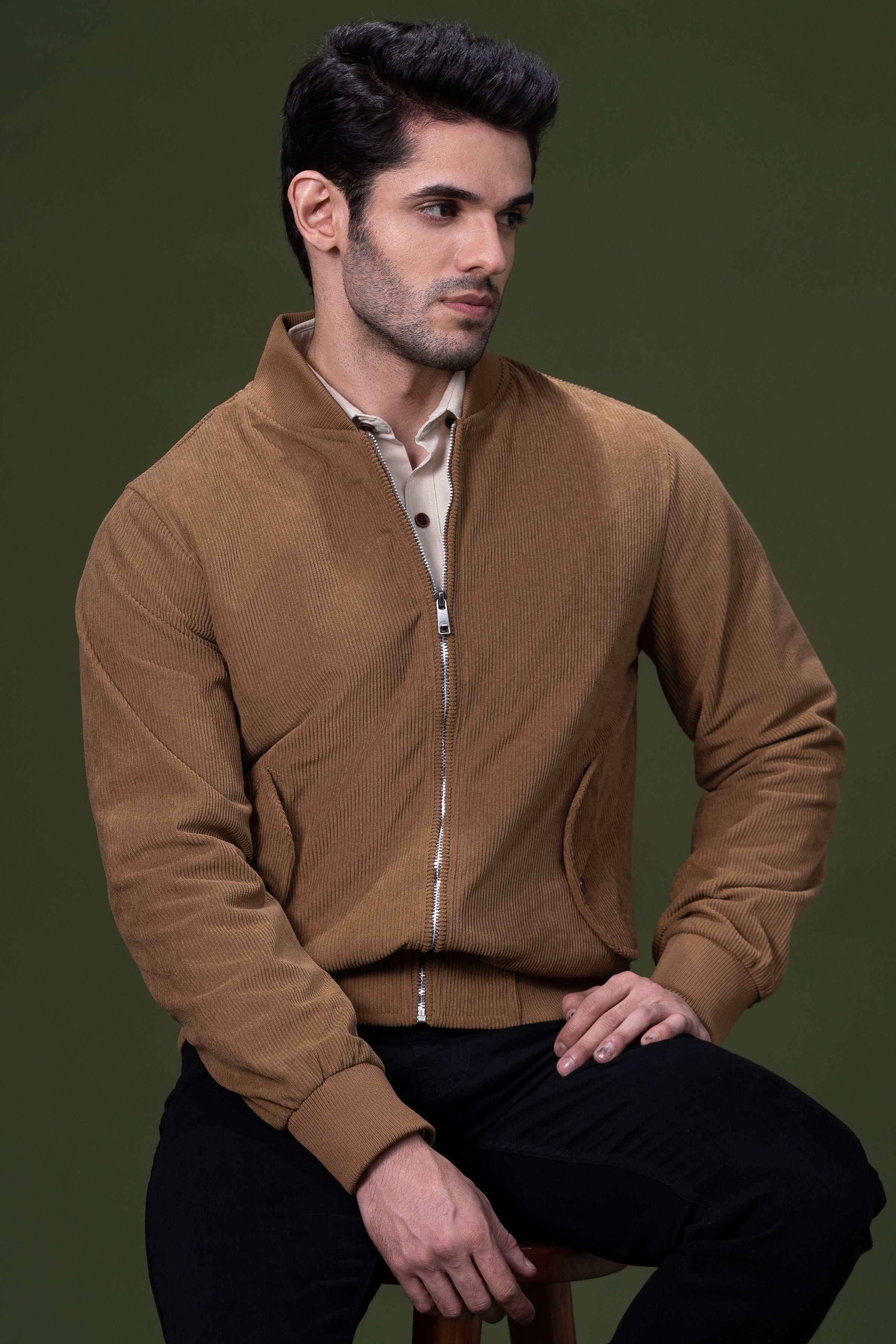 CORDUROY JACKET KHAKI - Image 4