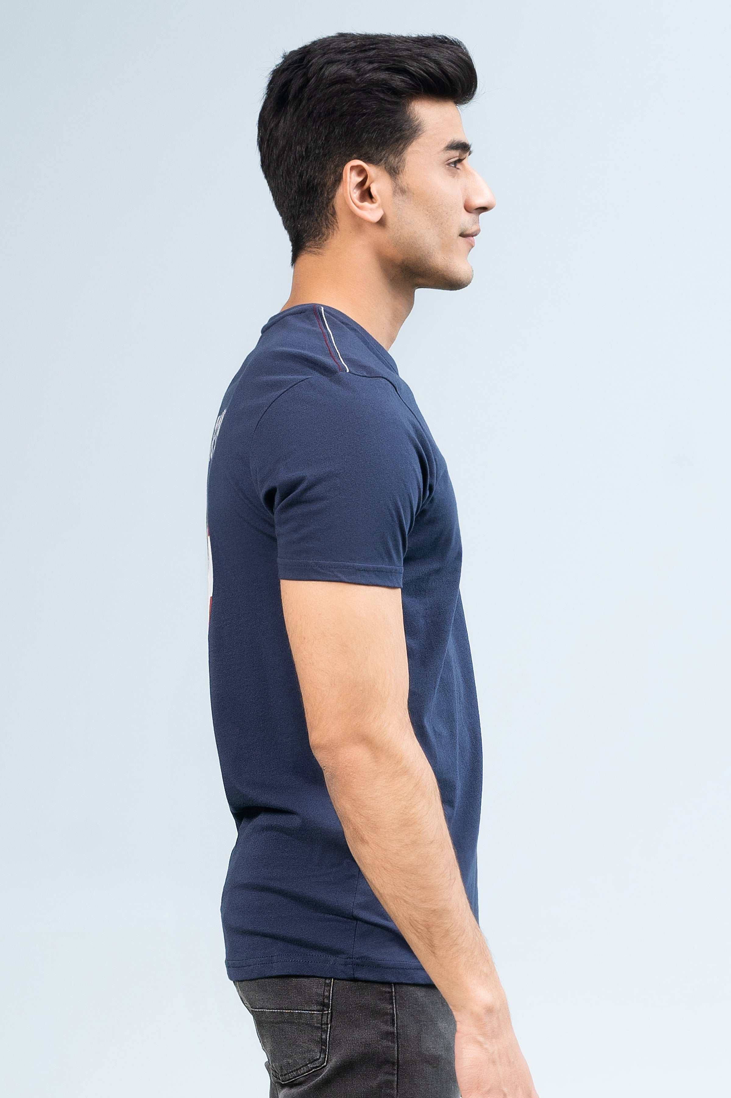 CREW NECK T SHIRT NAVY - Image 3
