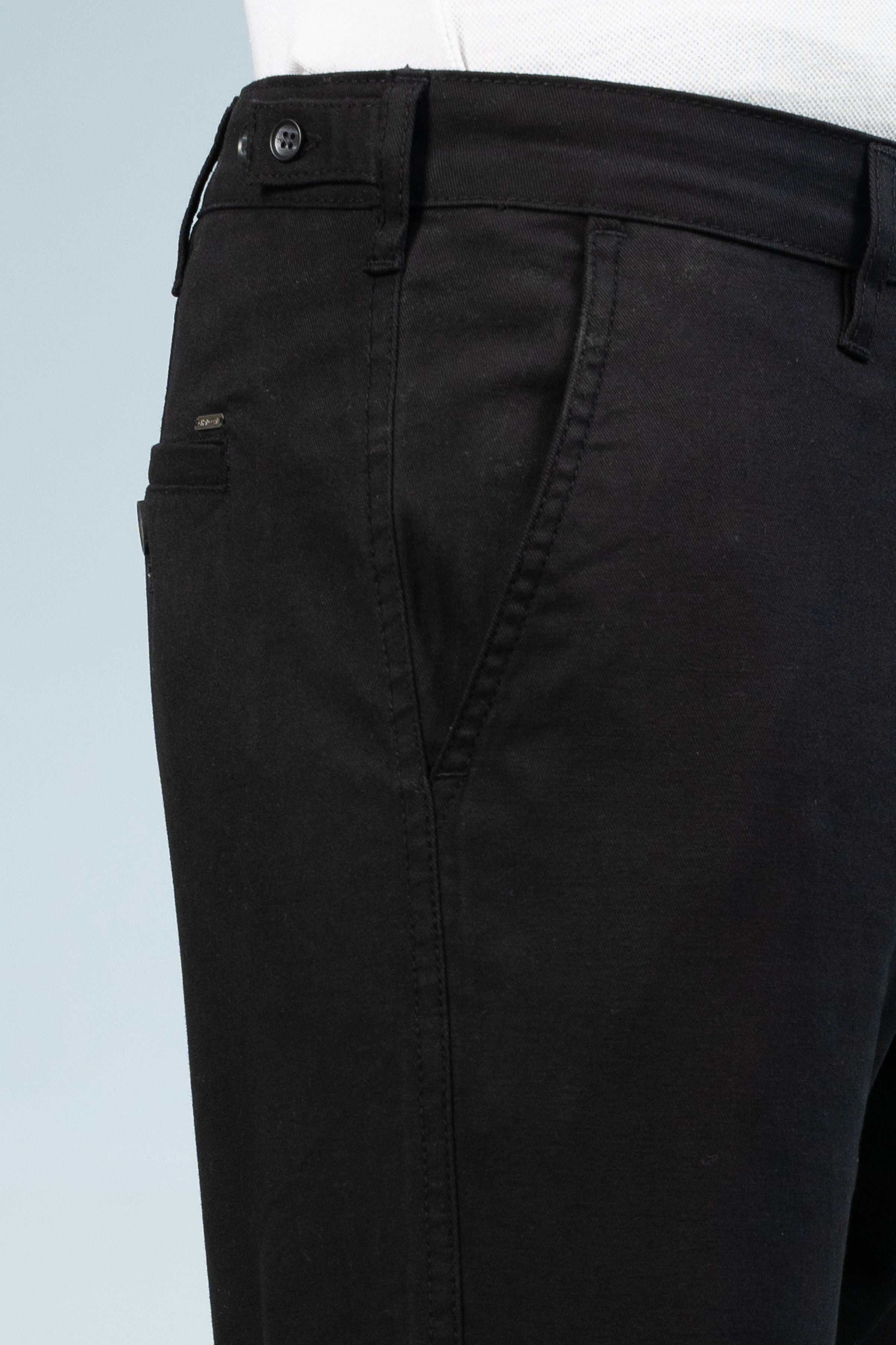 CROSS POCKET CASUAL PANT BLACK - Image 4