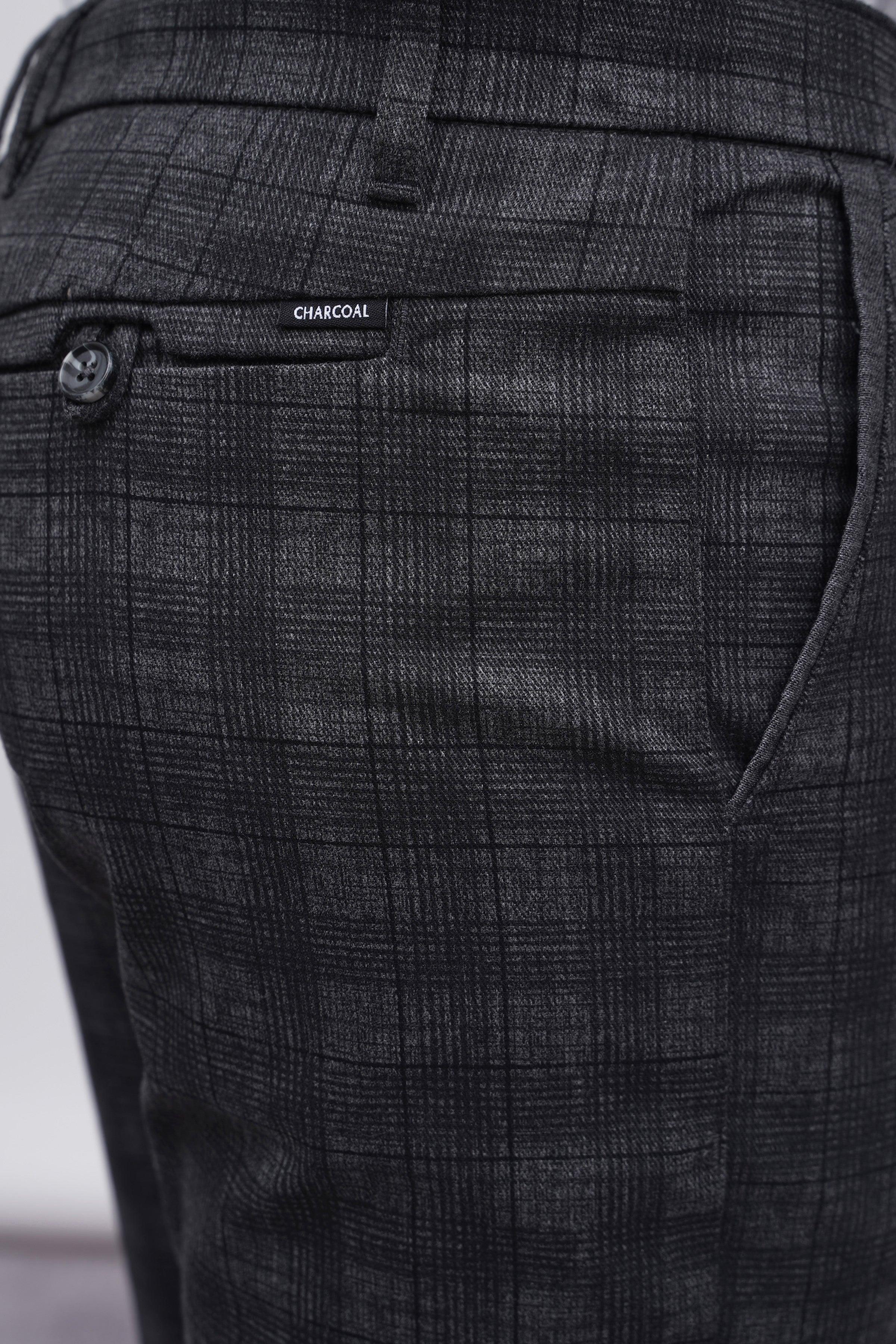 CROSS POCKET CASUAL PANT GREY BLACK CHECK - Image 4