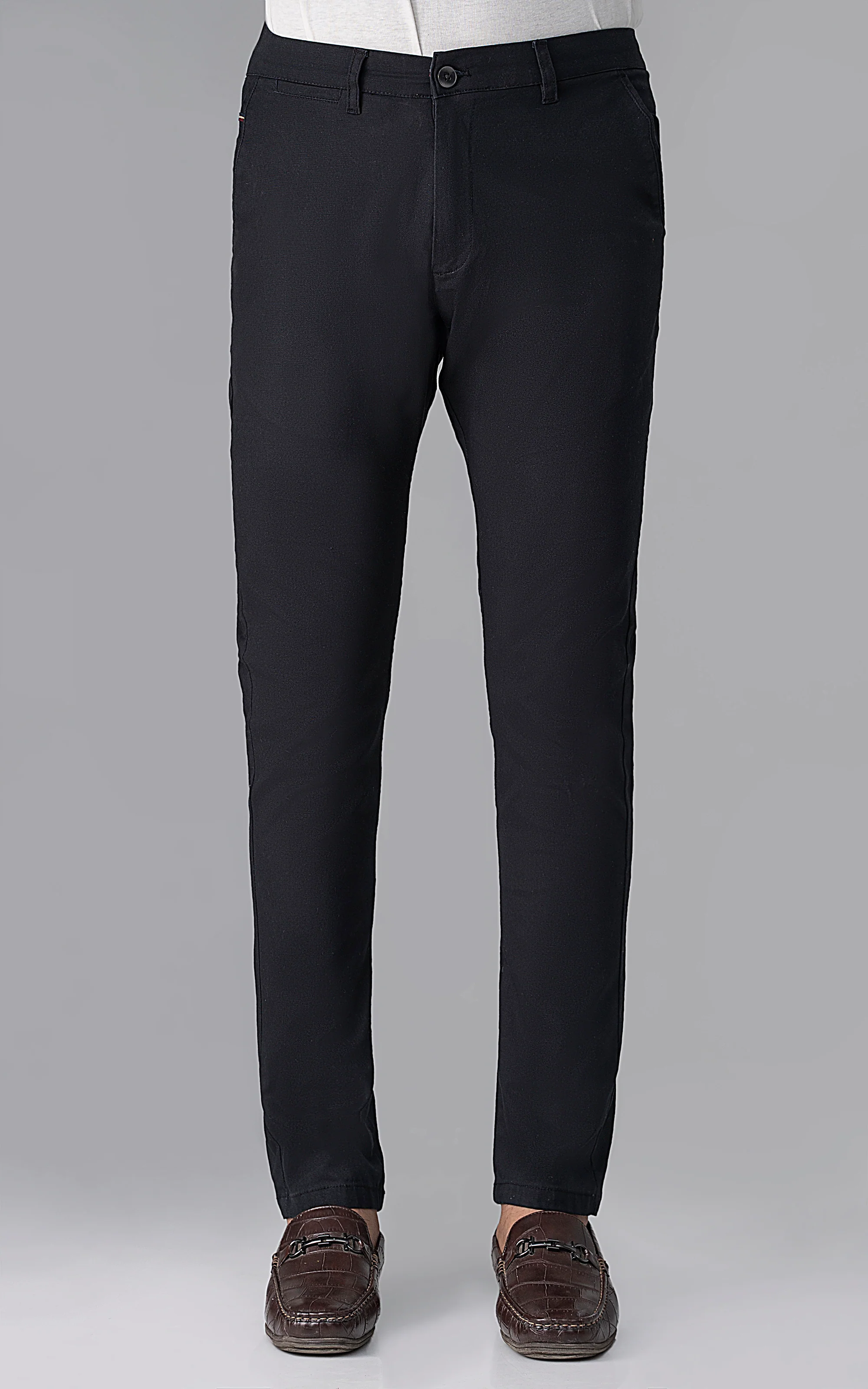 CROSS POCKET DOBBY PANT BLACK - Image 2