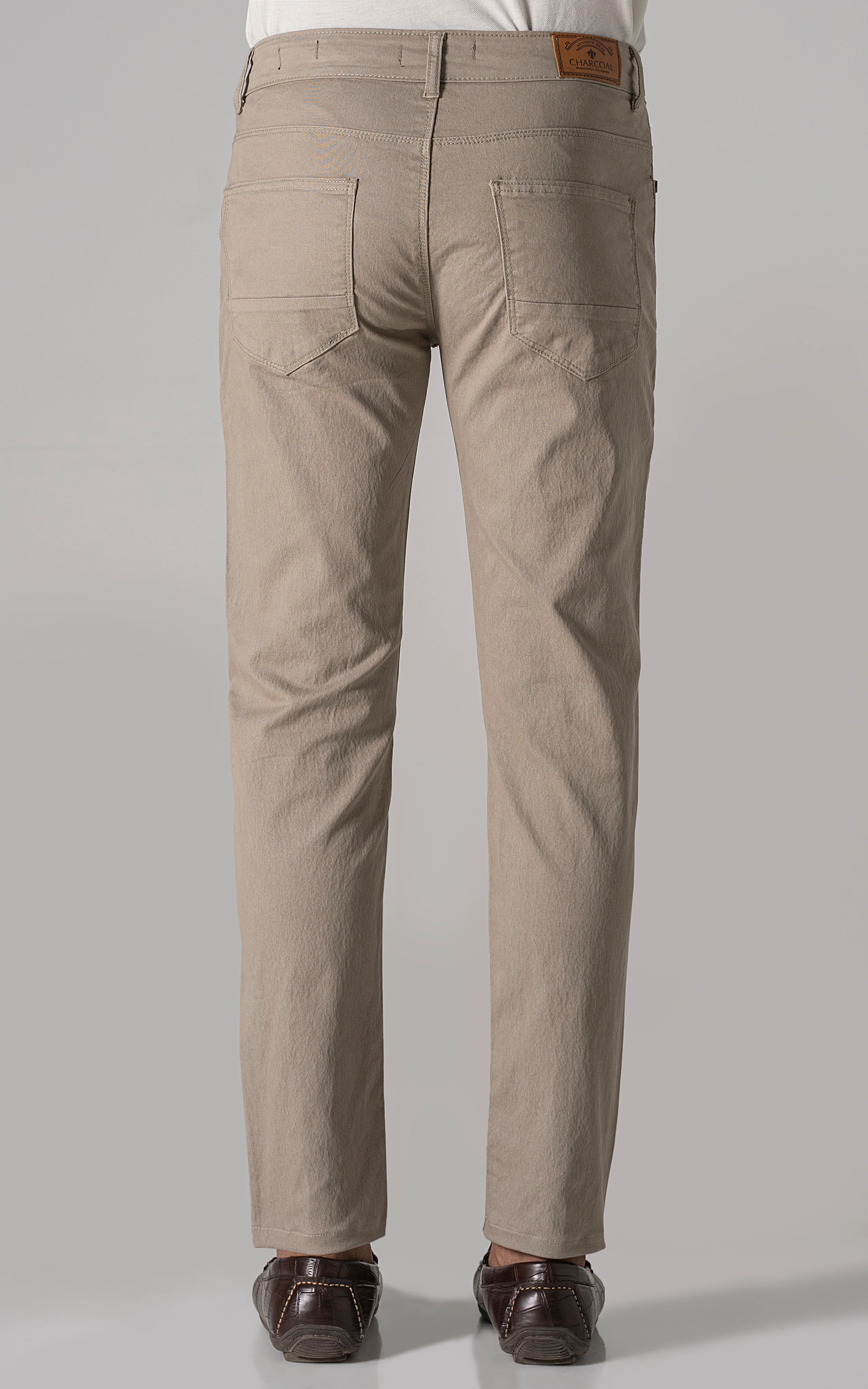 BASIC 5-POCKET MELANGE PANT LIGHT KHAKI - Image 4