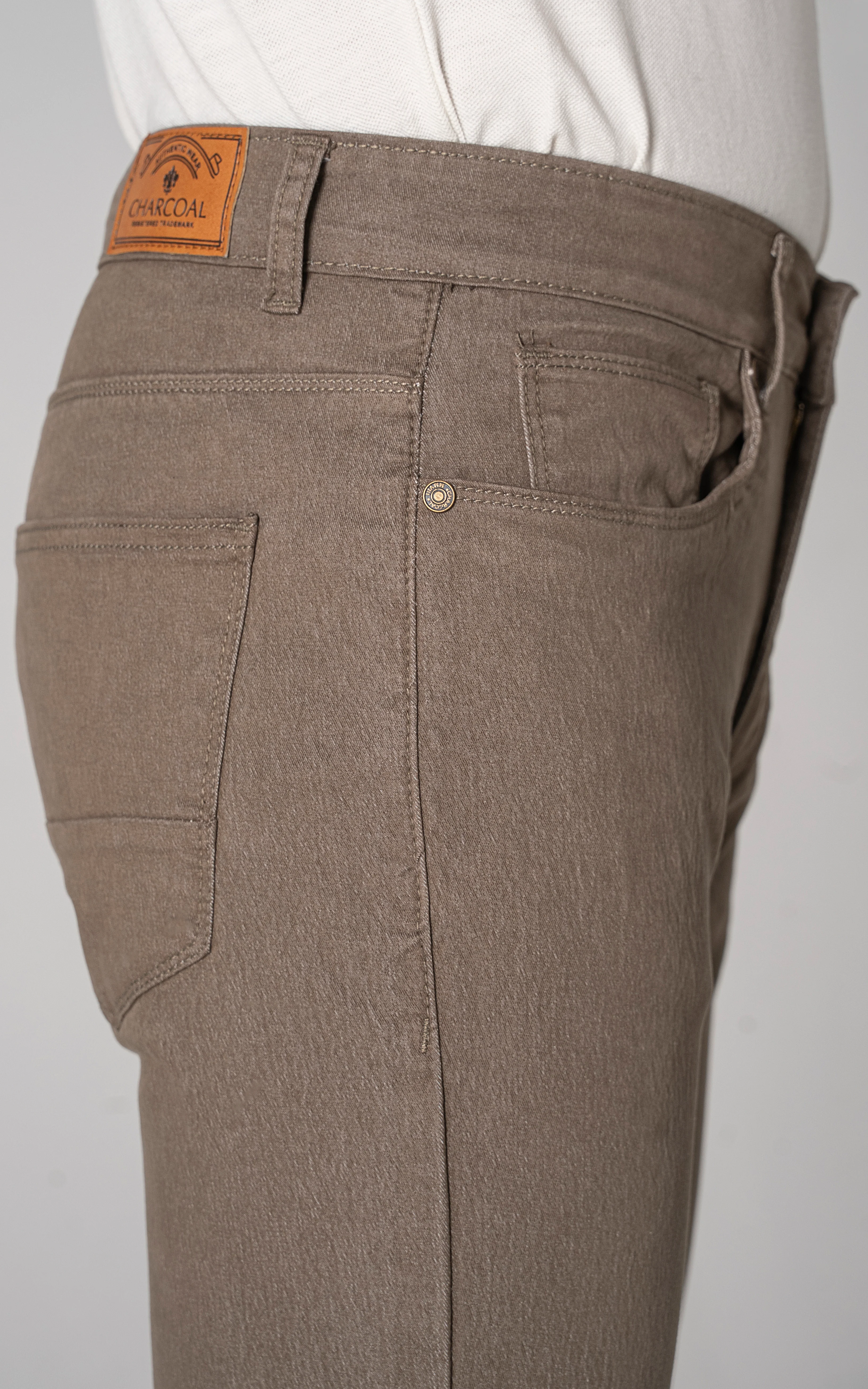 BASIC 5-POCKET MELANGE PANT OLIVE - Image 4