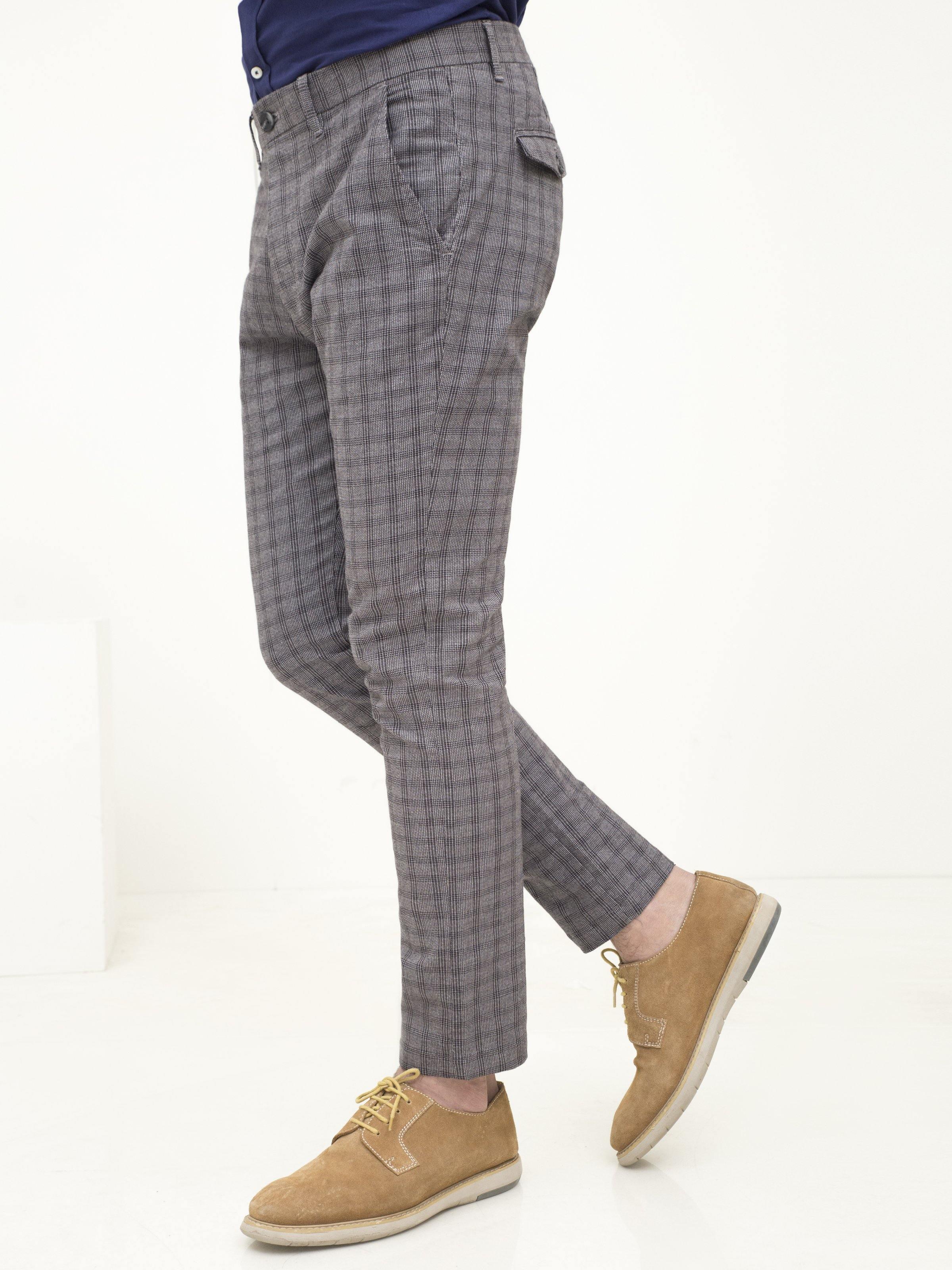 CROSS POCKET PANTS GREY BLACK