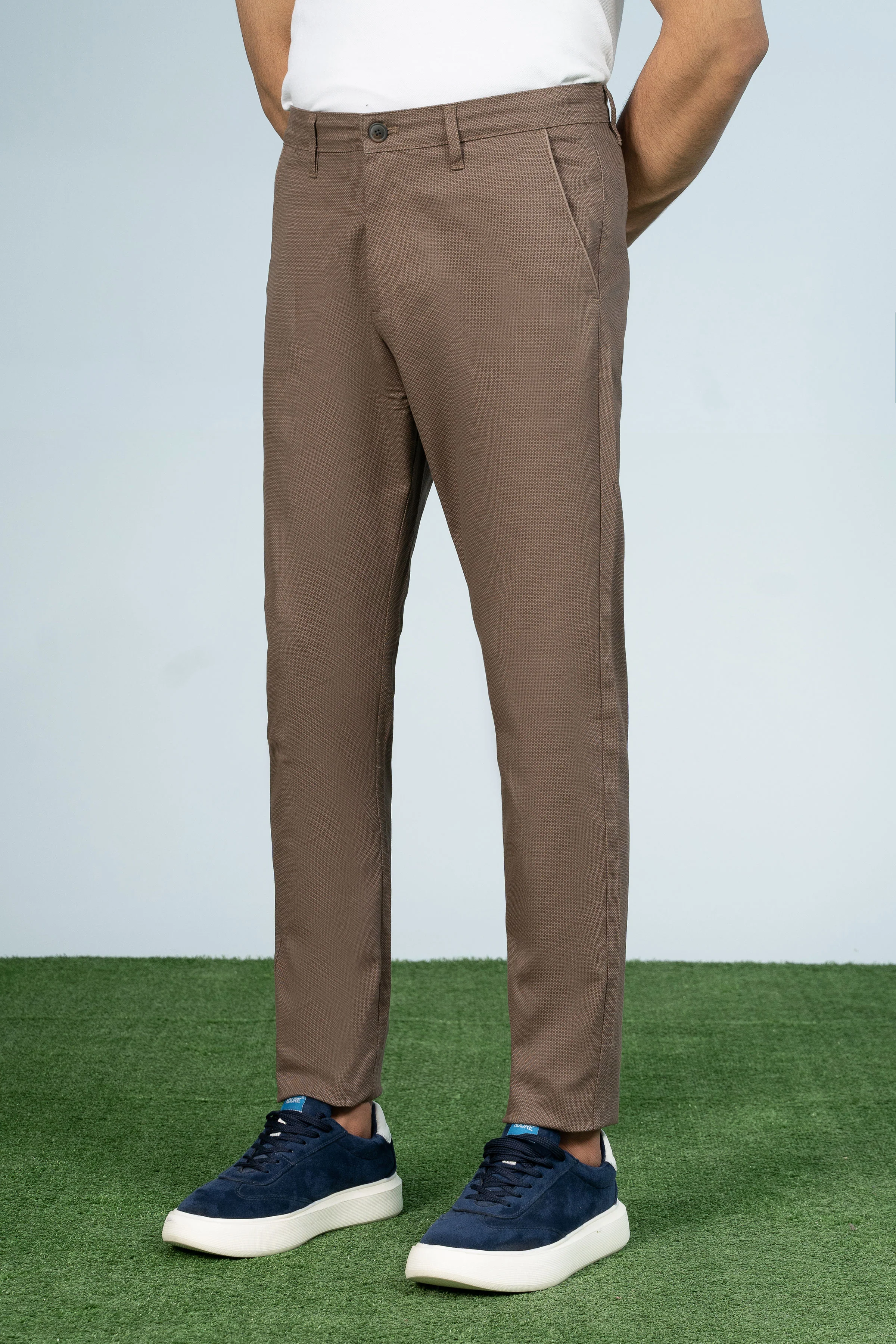 CROSS POCKET PRINTED PANT BROWN - Image 2