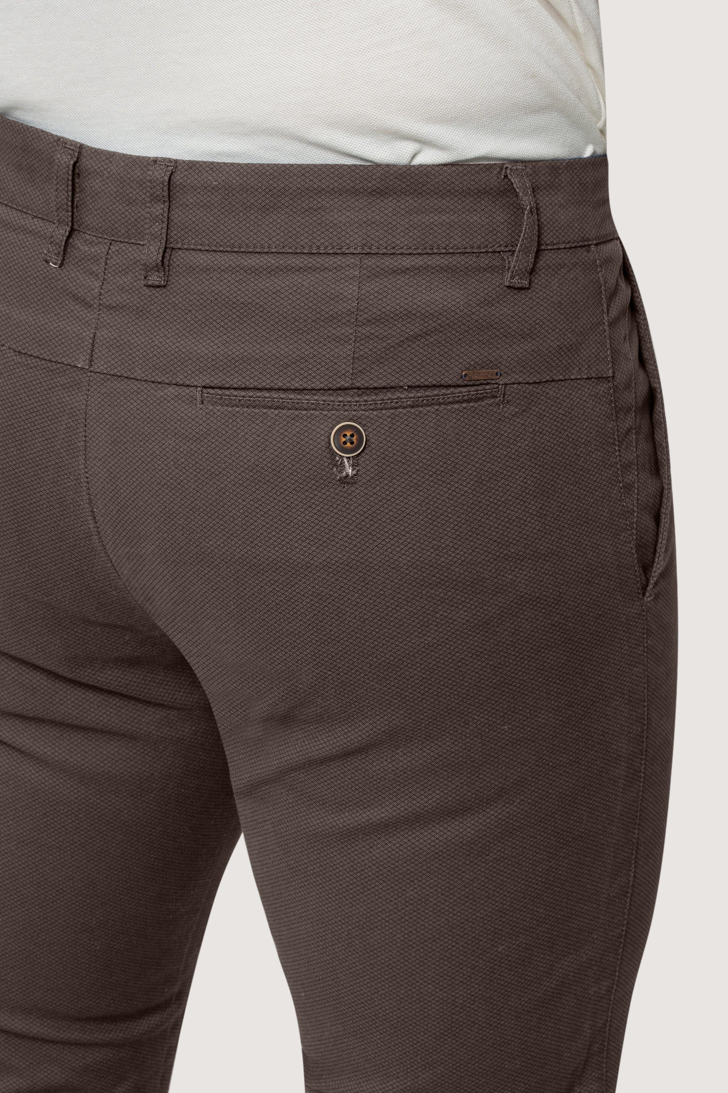 CROSS POCKET PRINTED PANT DARK BROWN - Image 5
