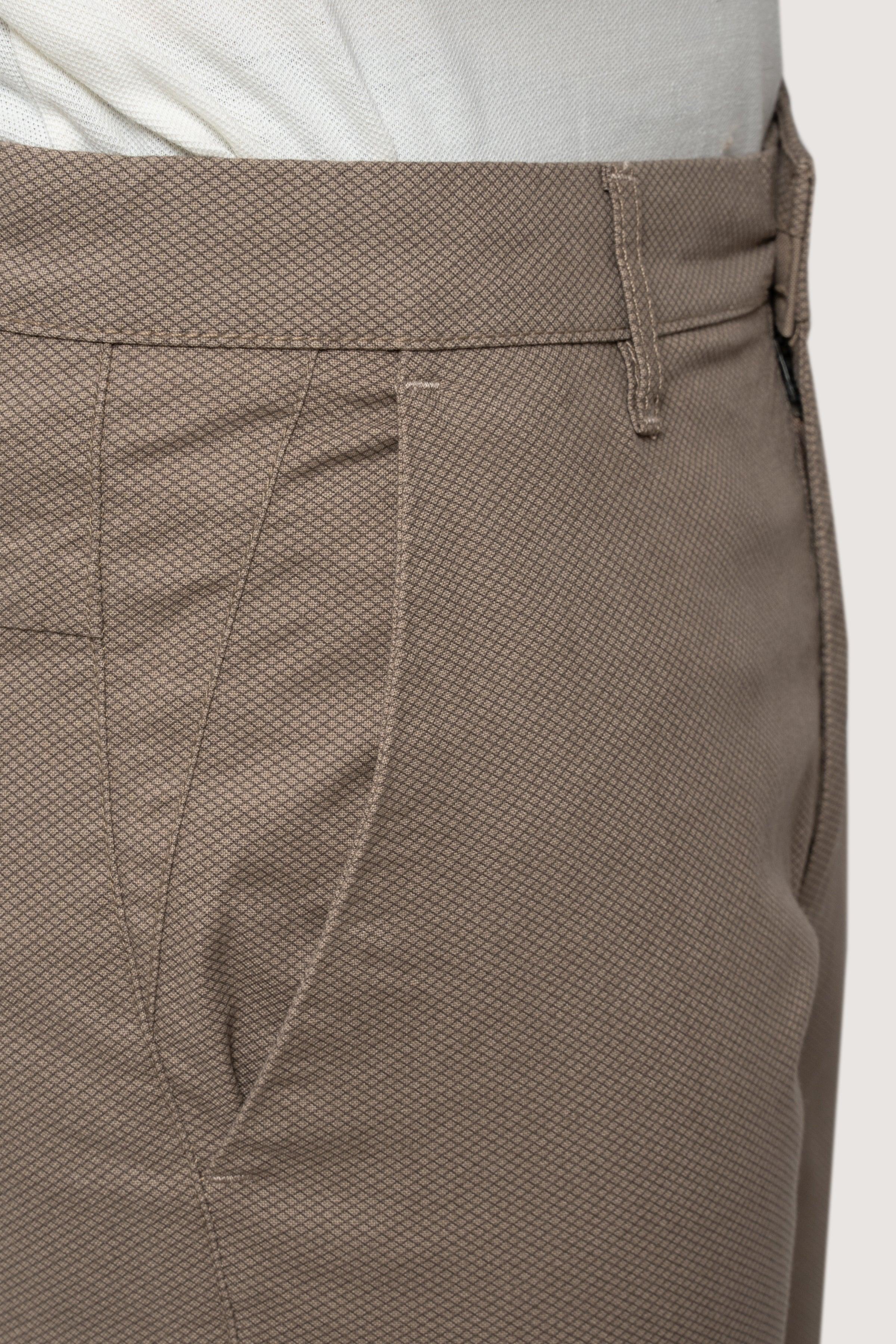CROSS POCKET PRINTED PANT LIGHT BROWN - Image 6
