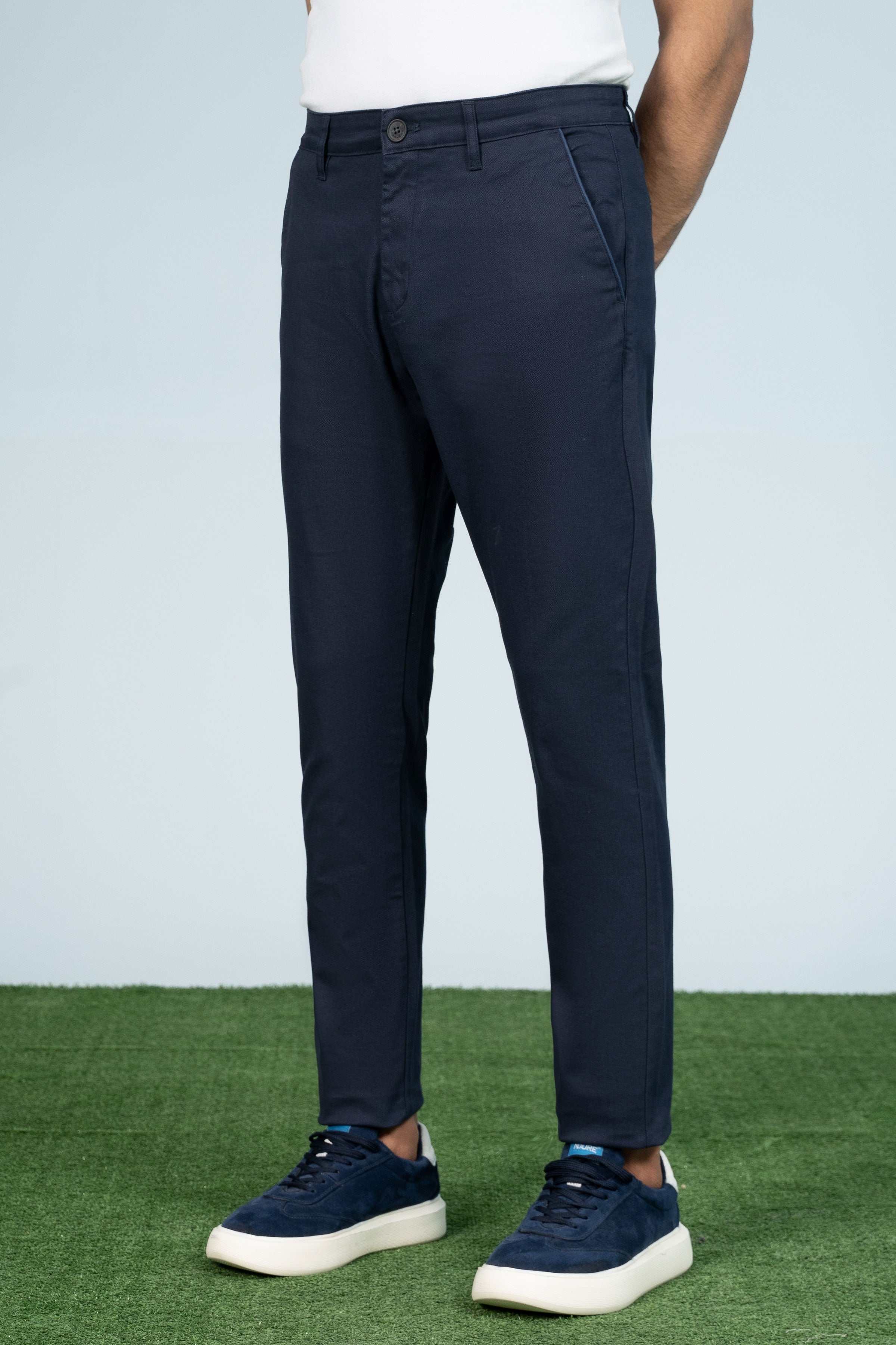 CROSS POCKET PRINTED PANT NAVY - Image 2